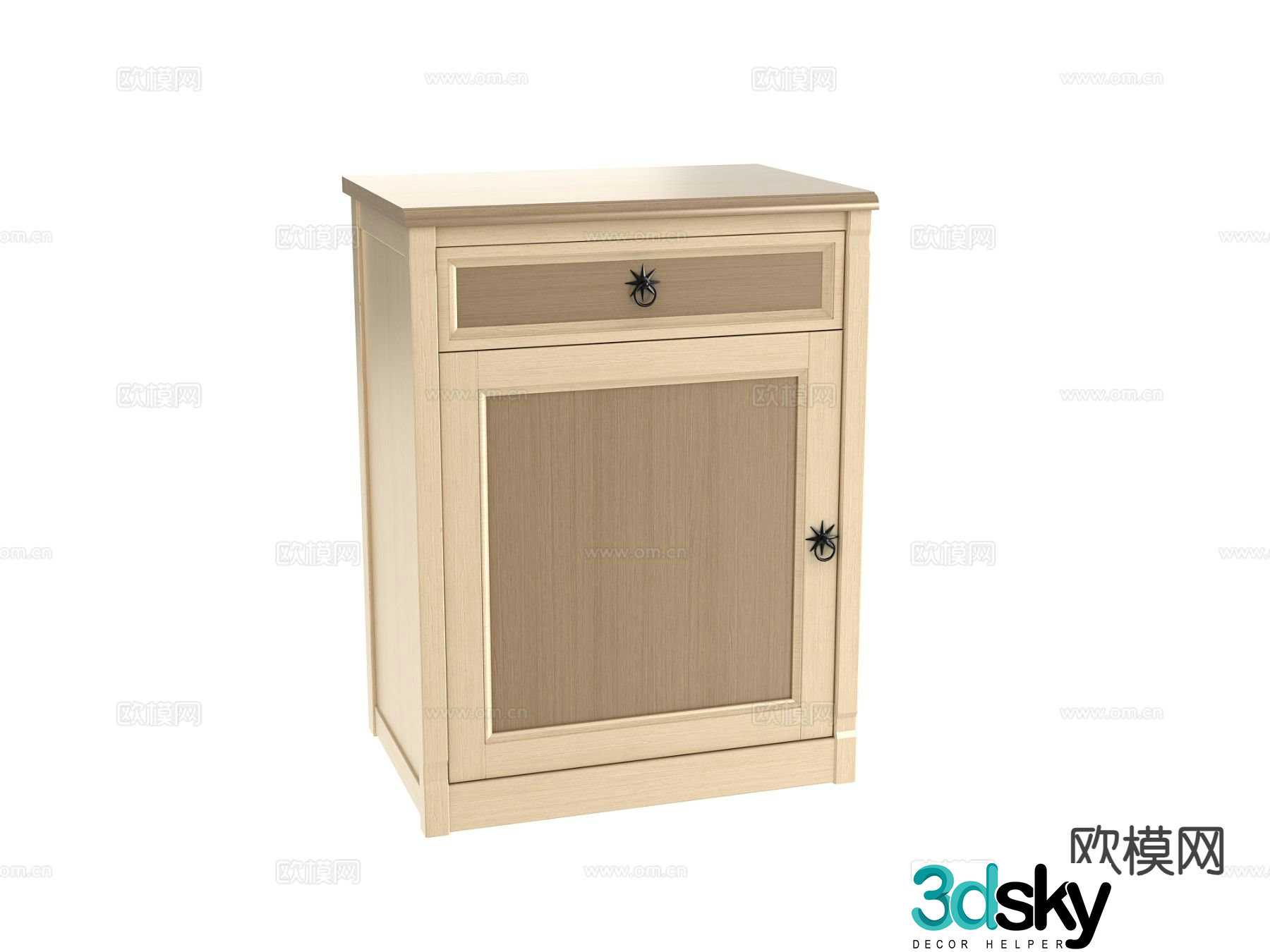 New Chinese style bedside table 3d model