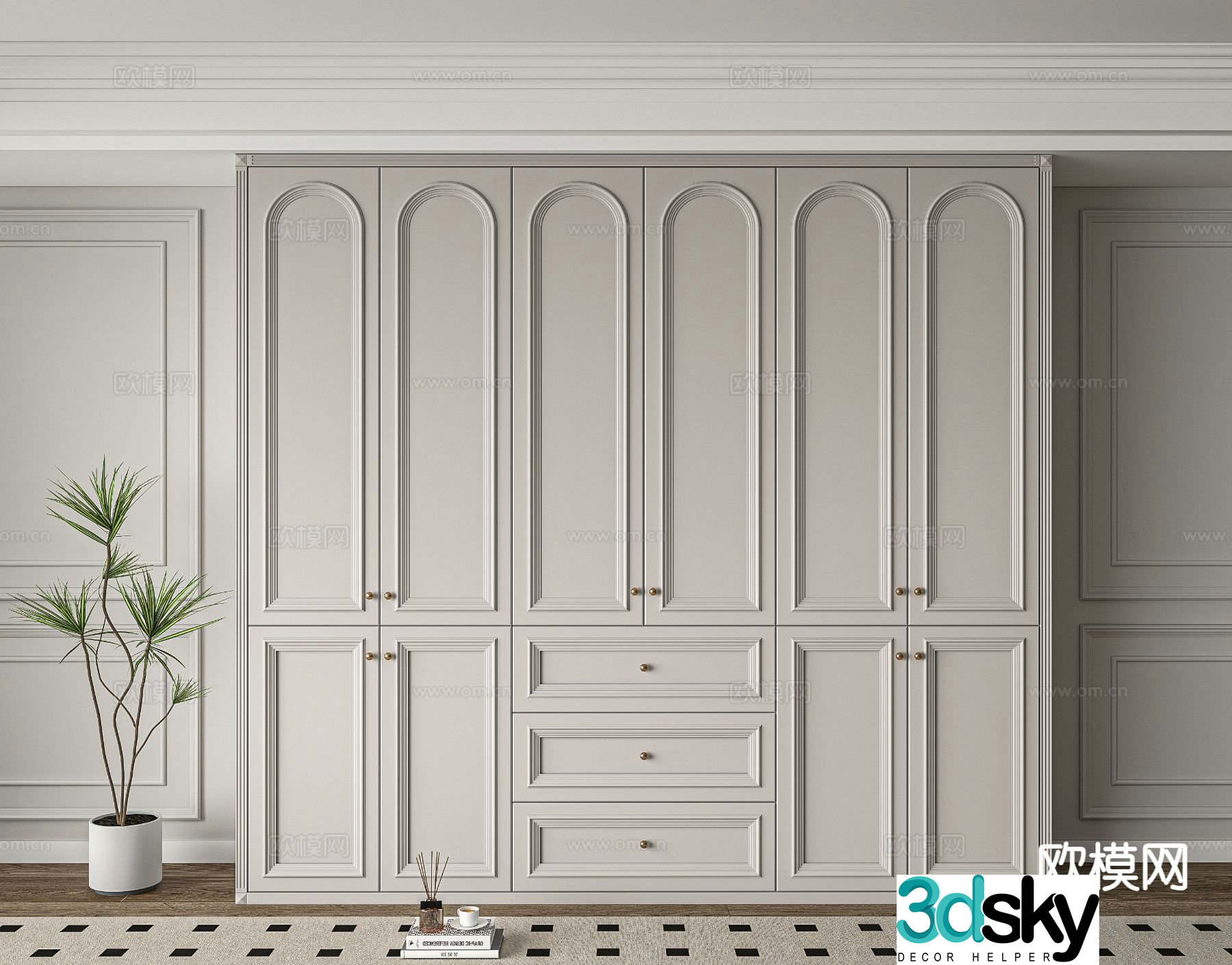 french wardrobe wardrobe 3d model