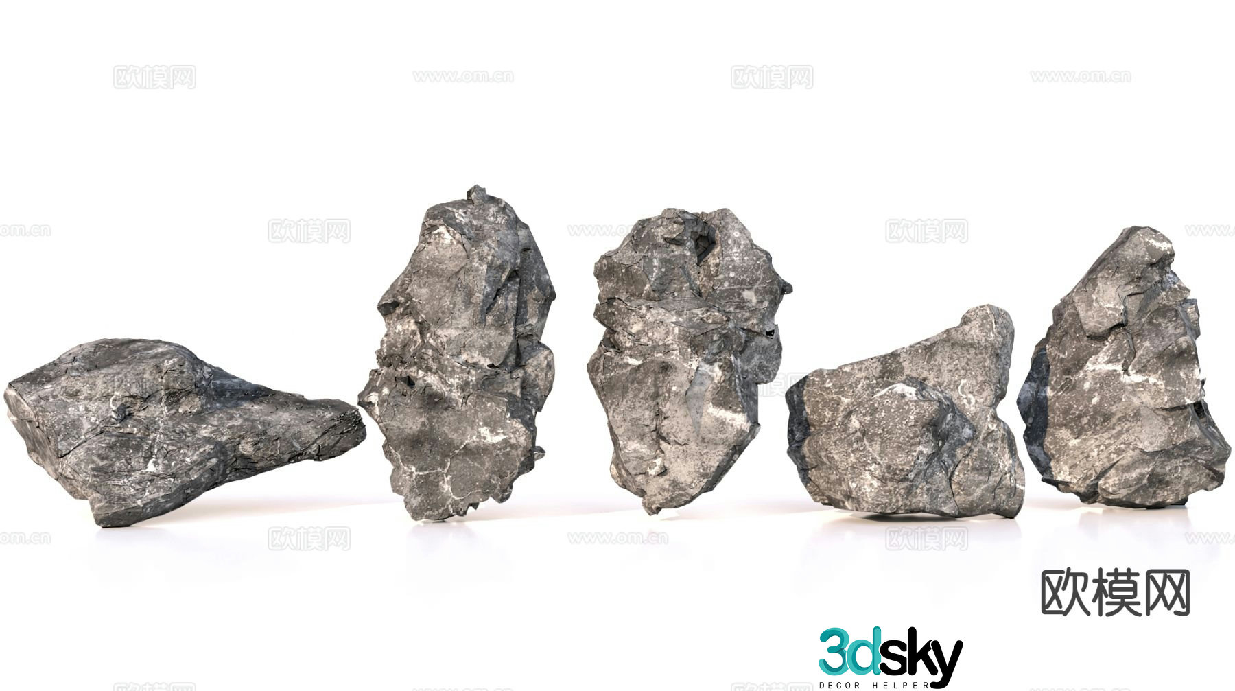 rocks stone stones landscape stone 3d model