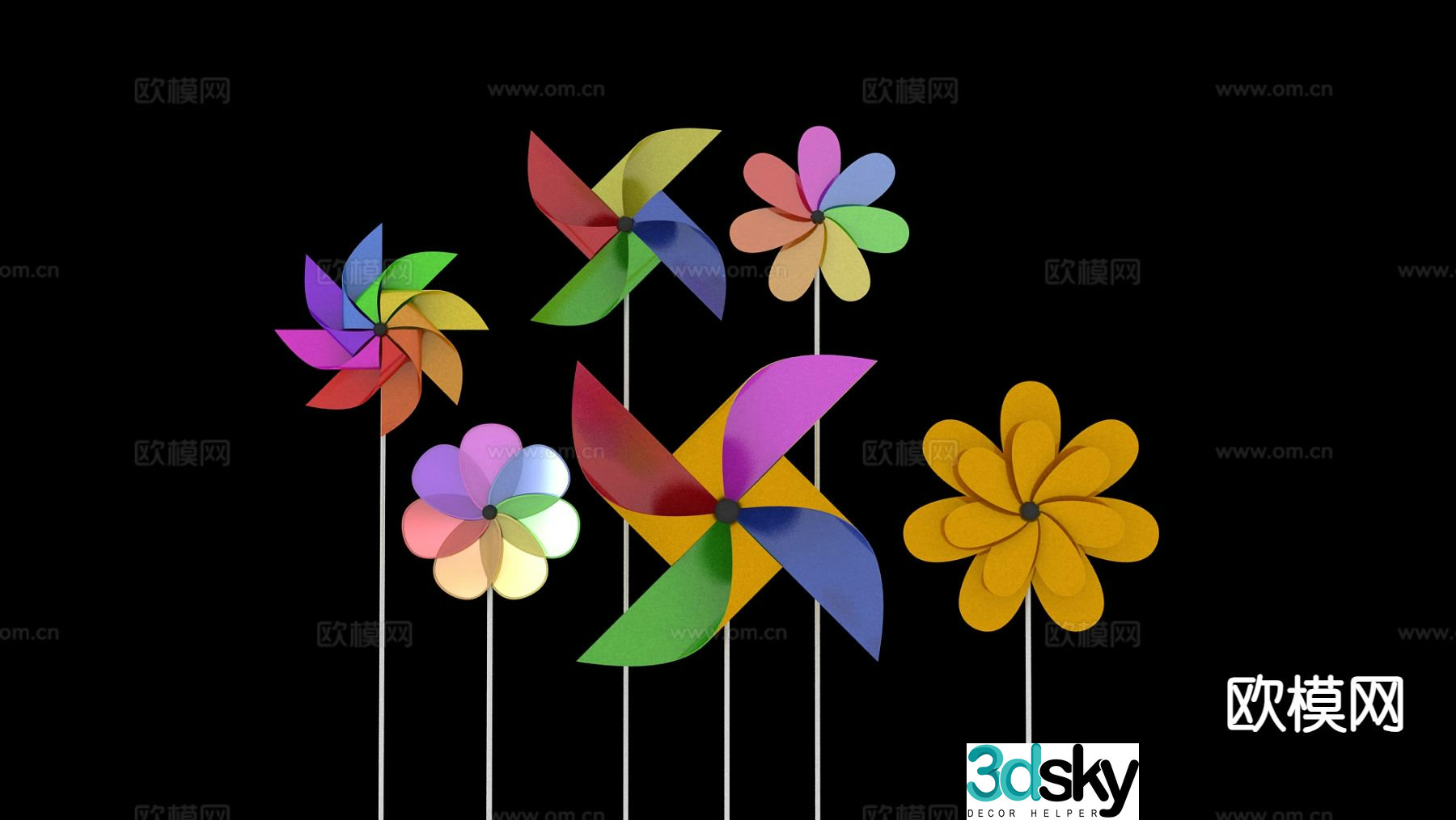 windmill small windmill toy 3d model