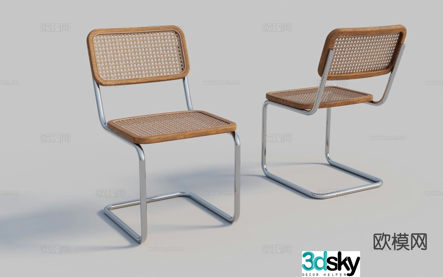 Medieval style single chair dining chair 3d model