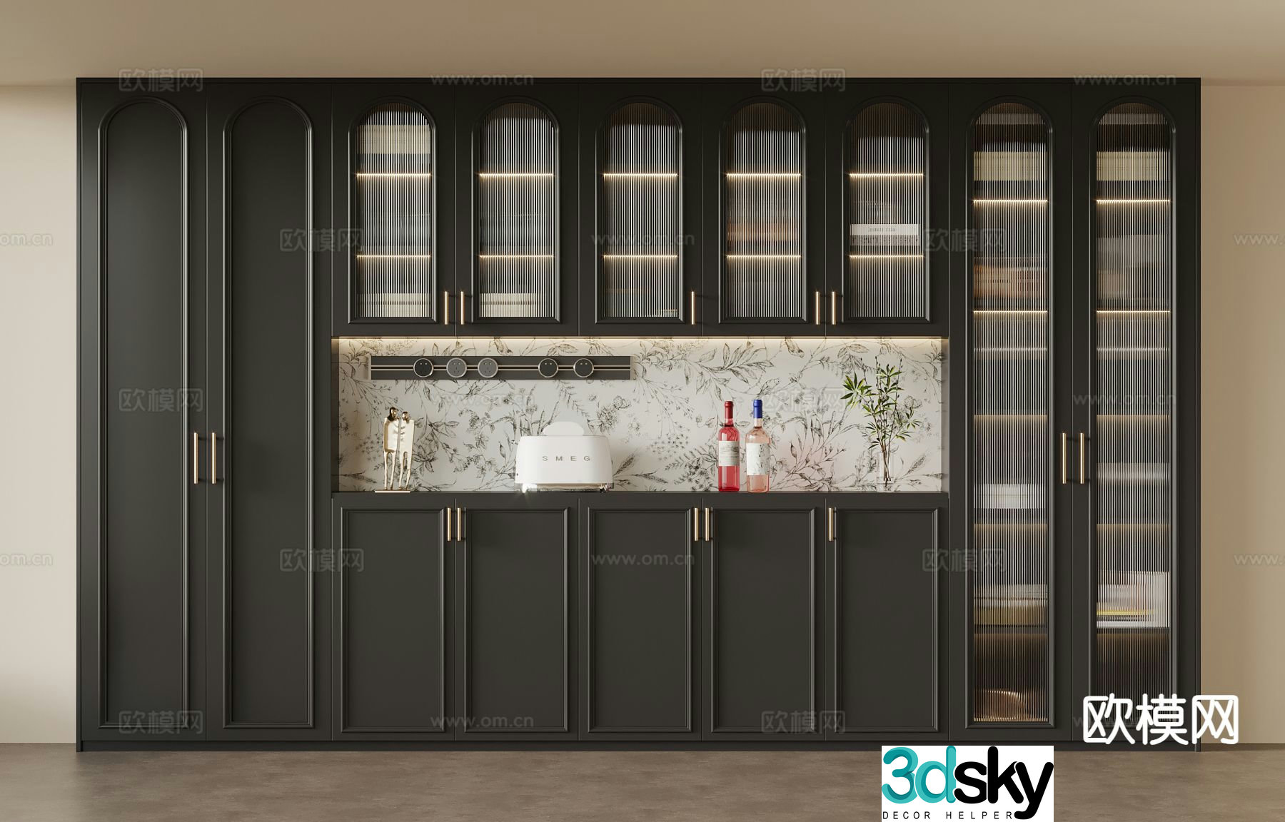 French sideboard 3d model