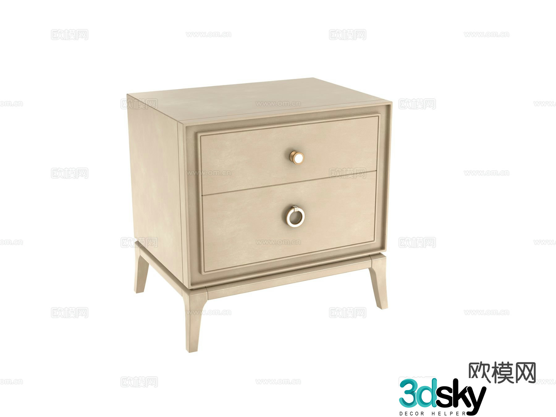 Modern bedside table 3d model