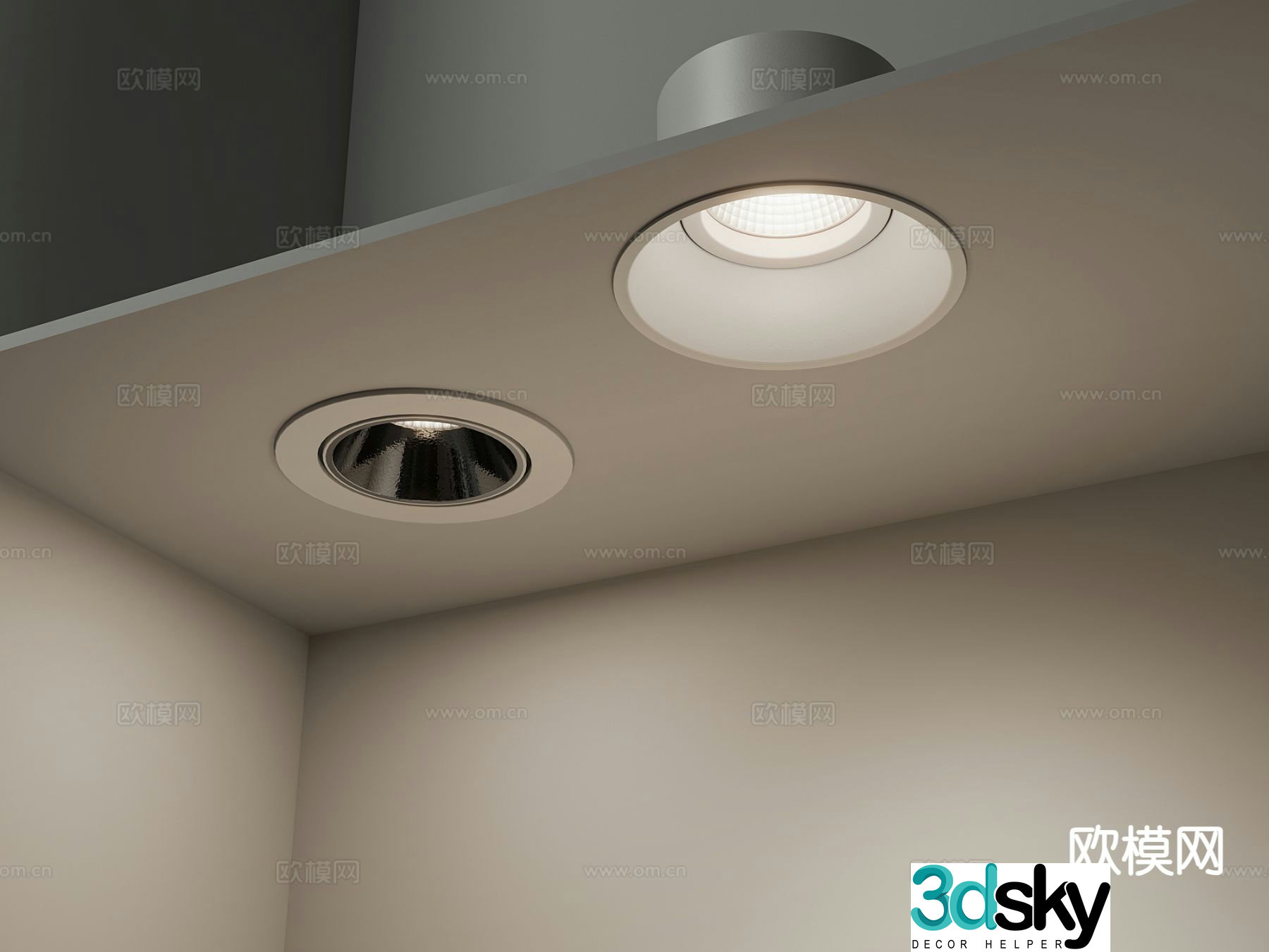 Modern downlight spotlight recessed downlight 3d model