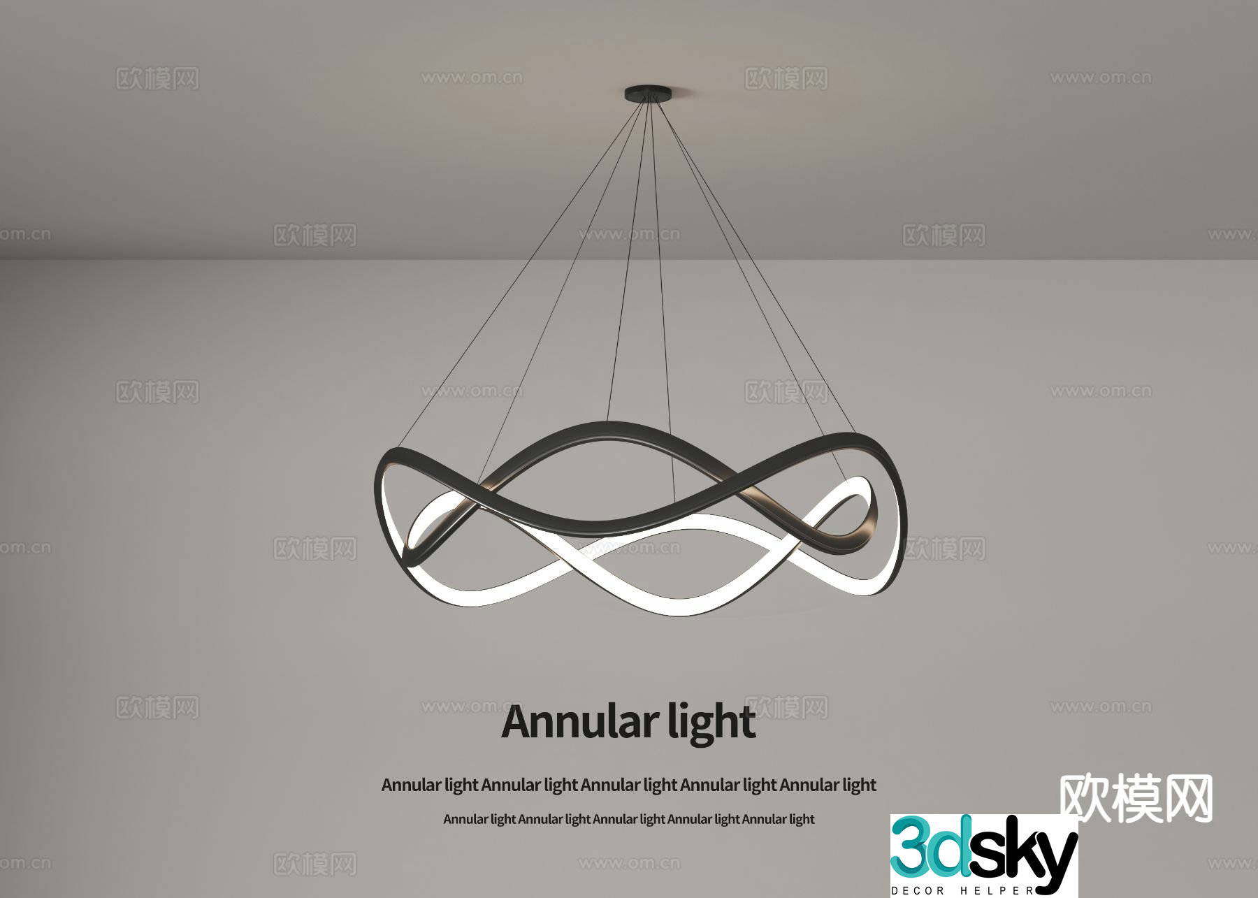 Modern chandelier 3d model