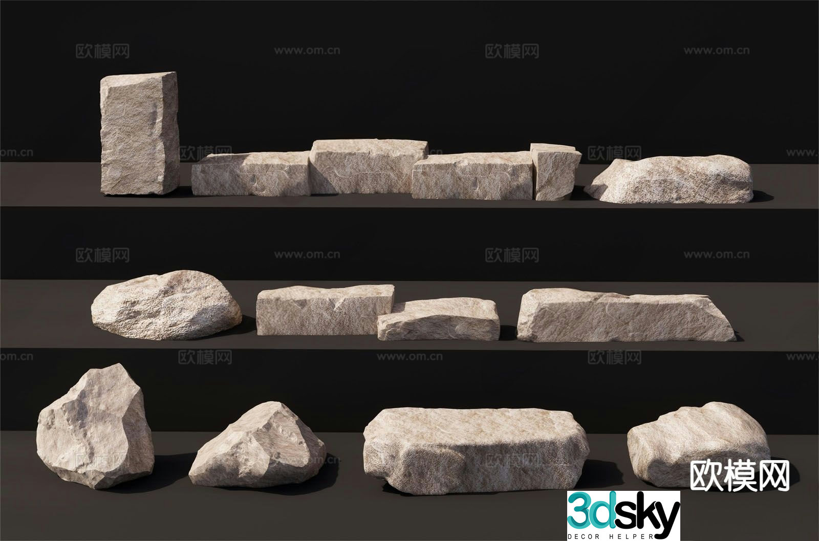 Landscape Stone Rock Stone Stone 3d model