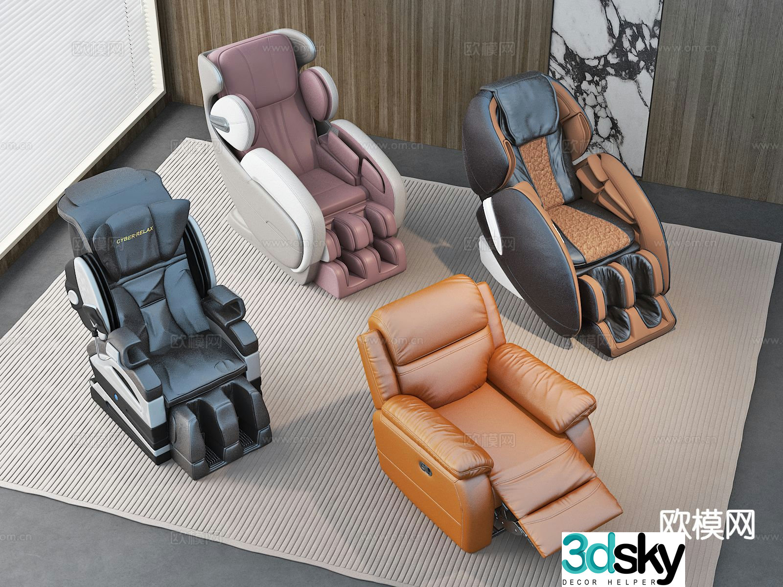 Modern massage chair massage sofa 3d model