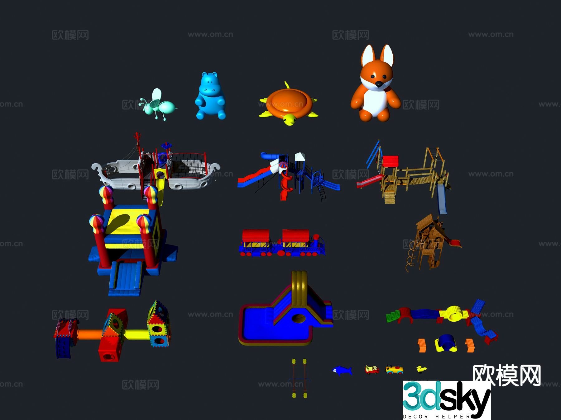 Children's play equipment 3d model