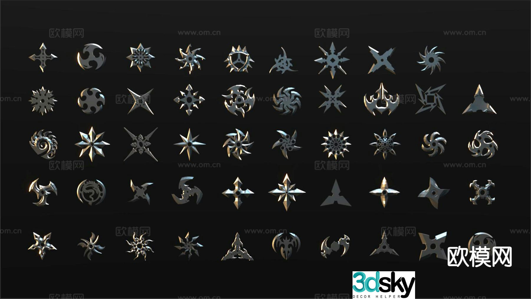 darts shuriken 3d model