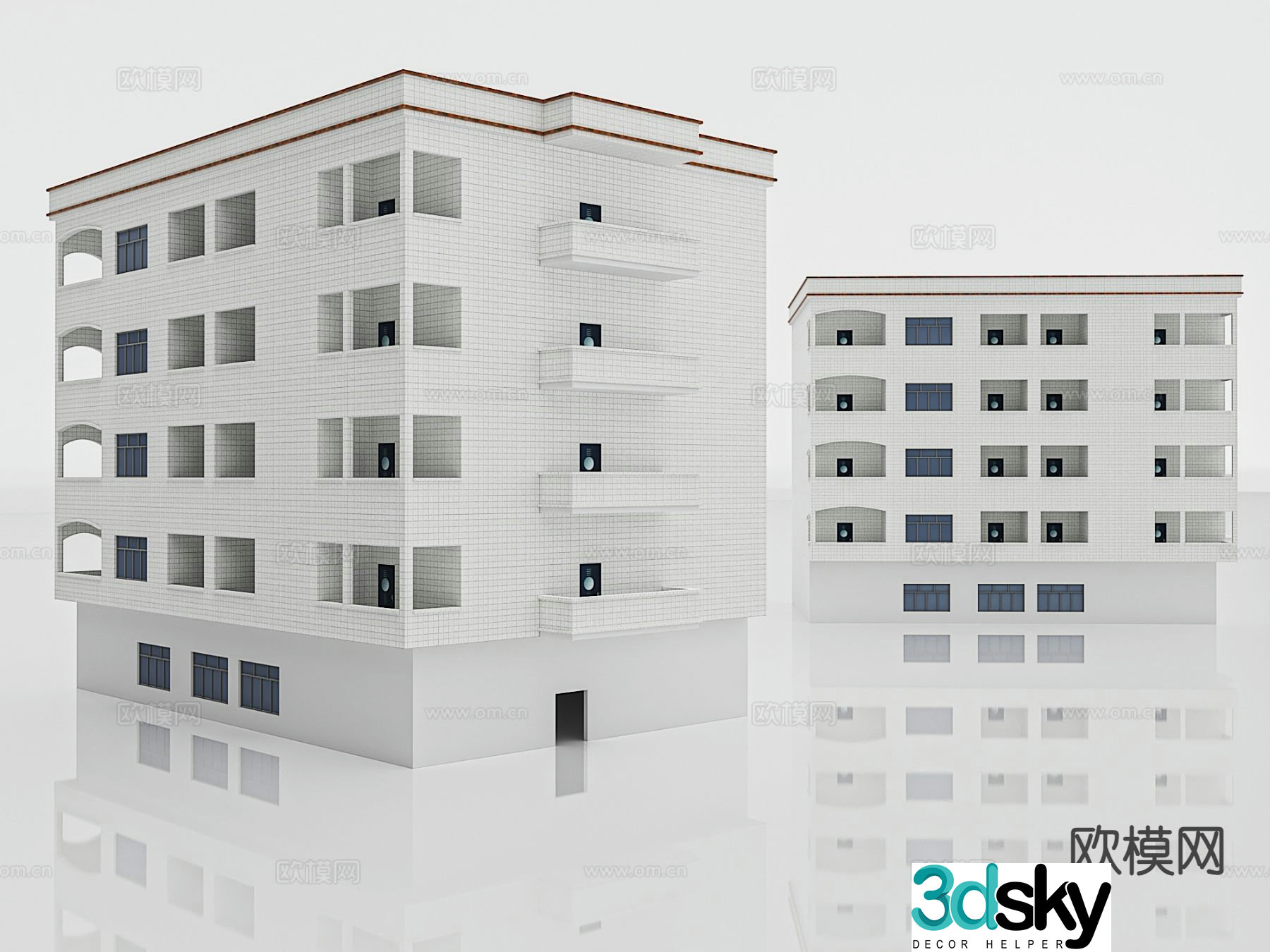 3D model of self-built house building appearance