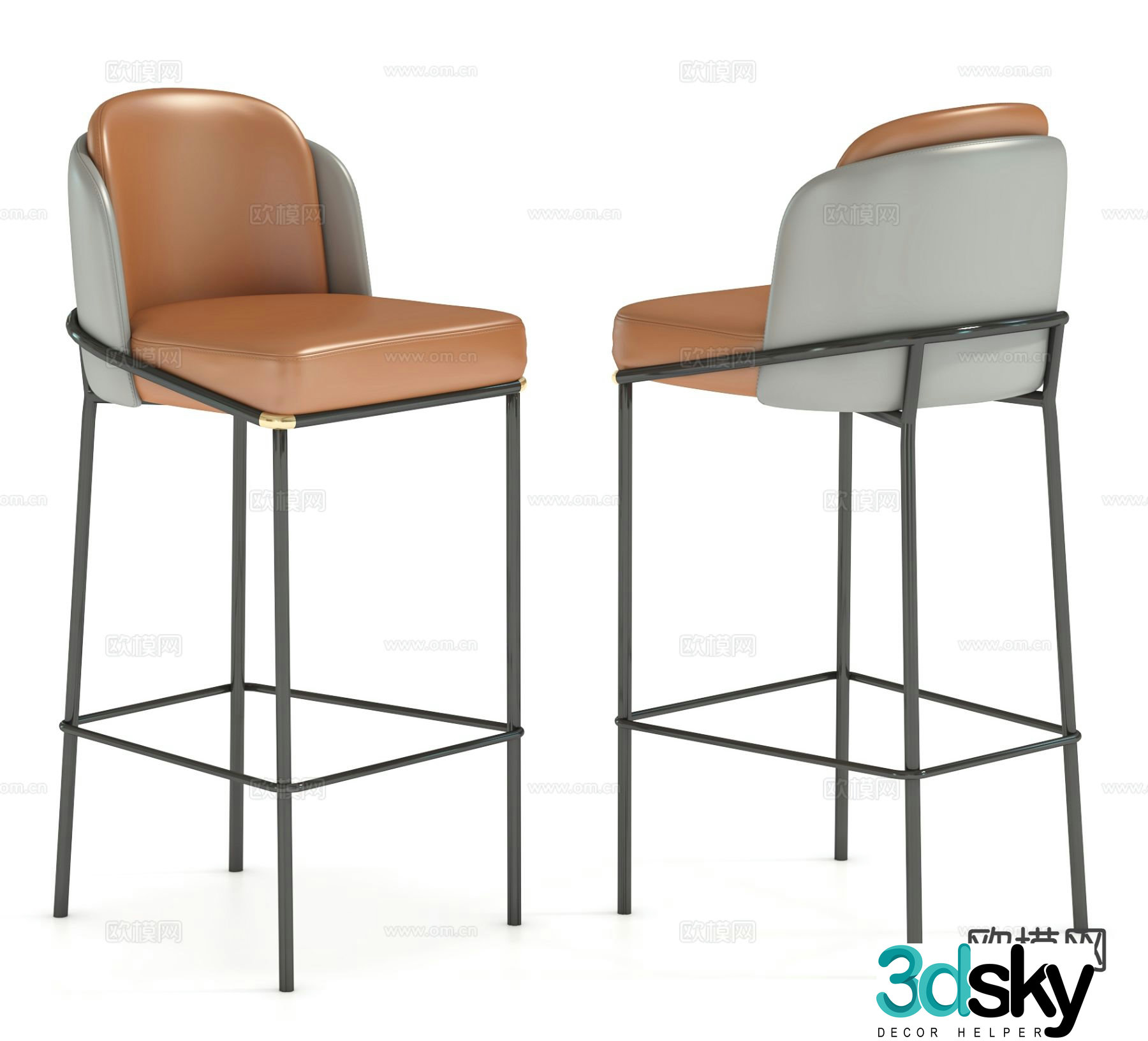 Modern bar stool bar stool 3d model