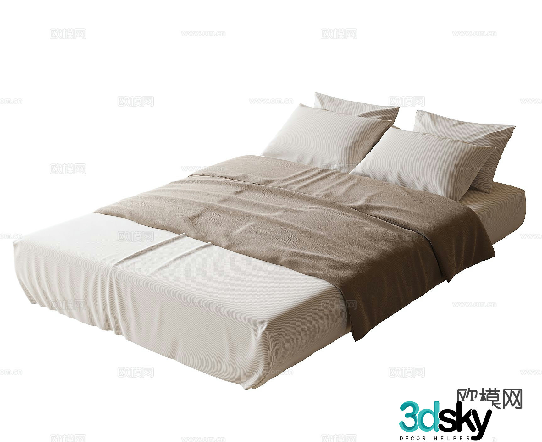 Modern tatami mattress 3d model