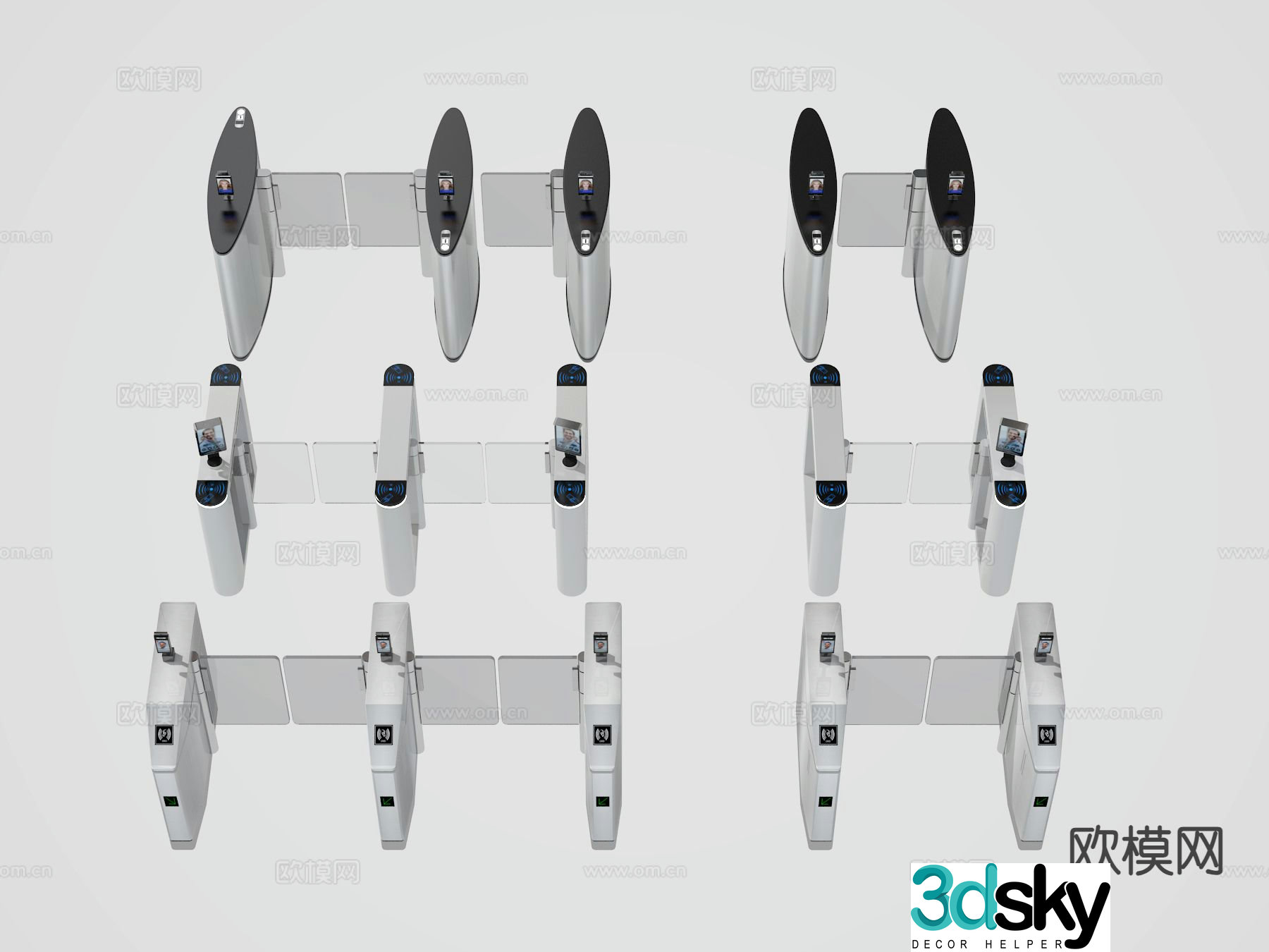 Gate indoor gate security gate 3d model