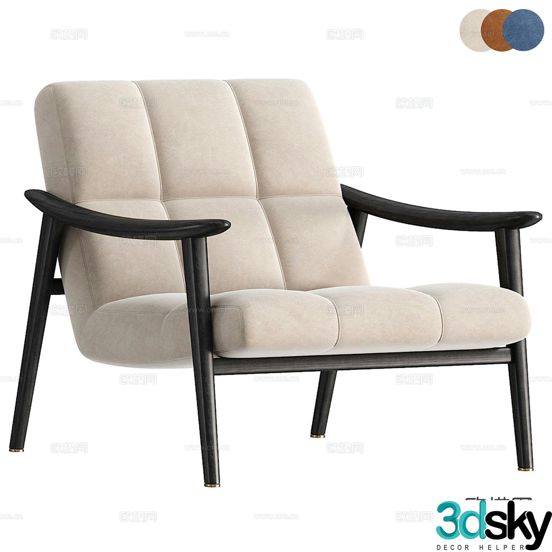 modern chair armchair lounge chair 3d model