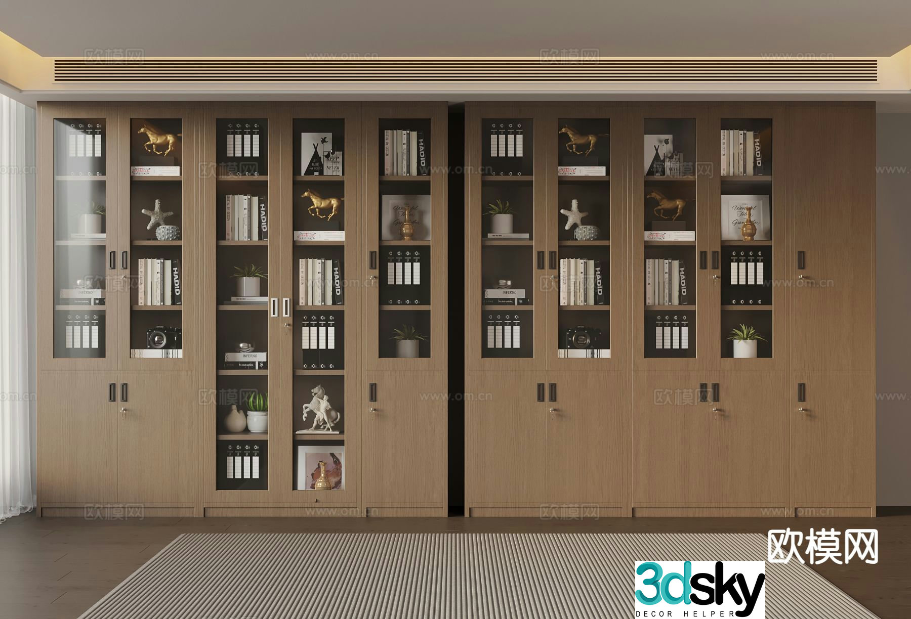 Italian filing cabinet filing cabinet locker 3d model