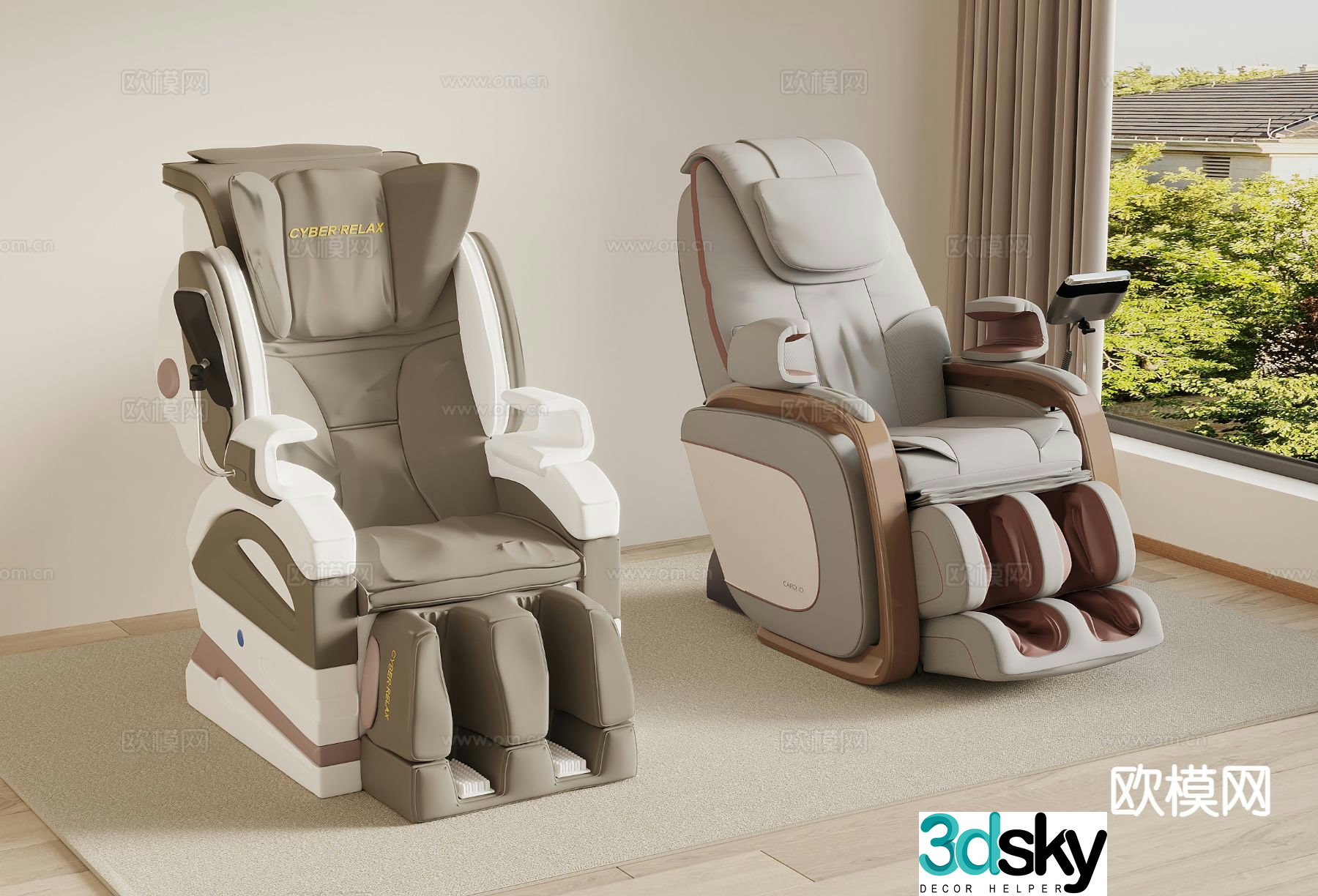 Modern massage chair 3d model