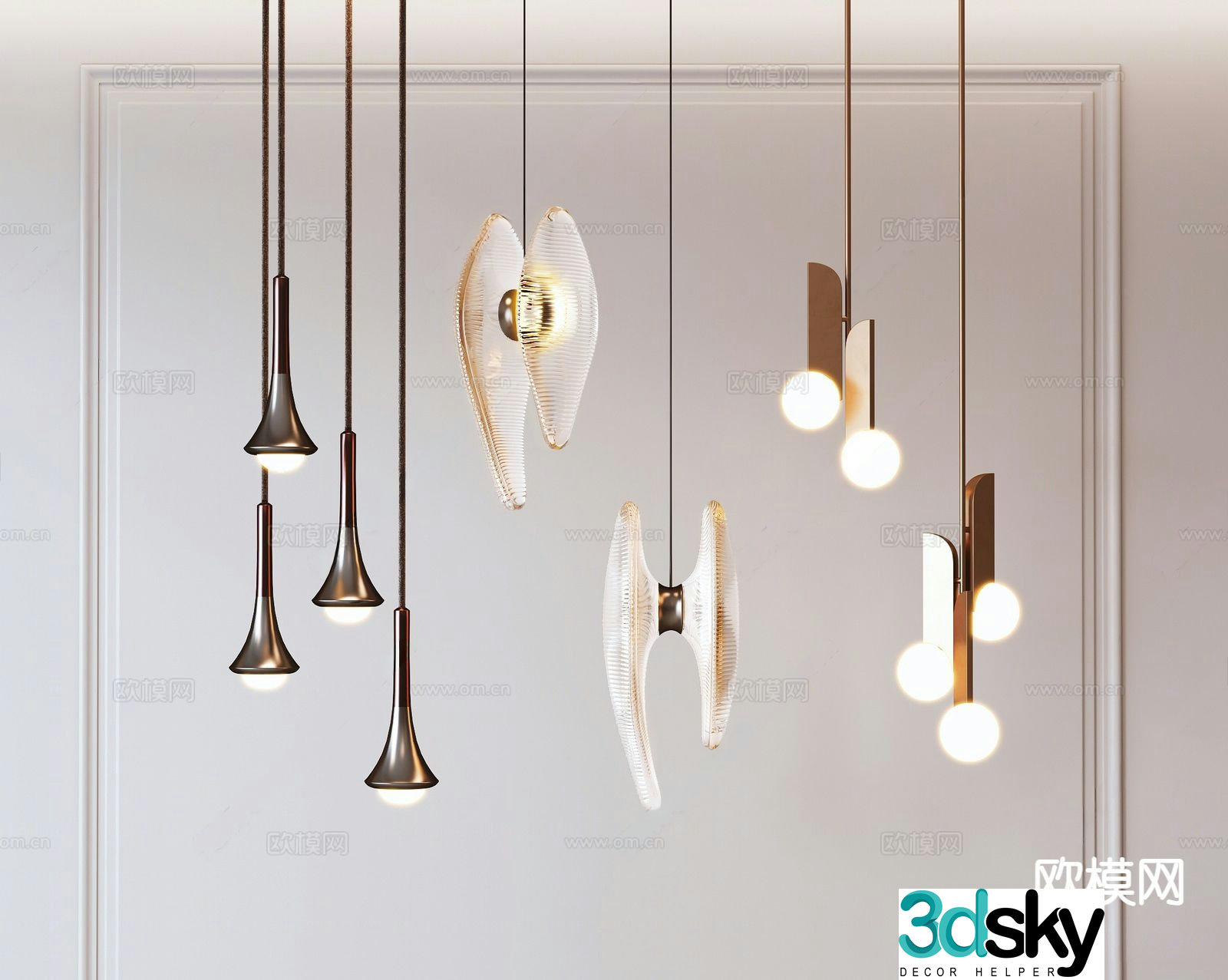 Modern Chandeliers Glass Chandeliers Special-shaped Chandeliers 3D Model