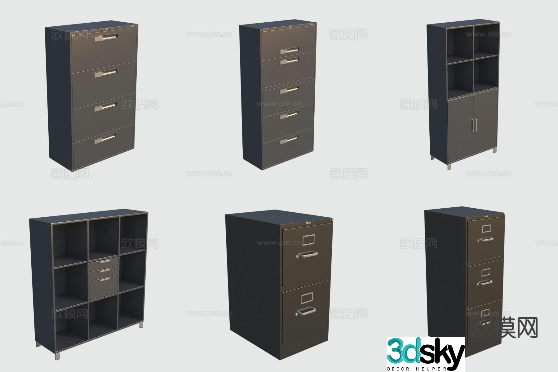 Office equipment file cabinet office cabinet password cabinet 3d model