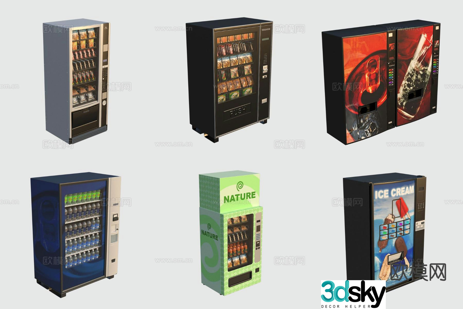 Public appliances vending machine 3d model
