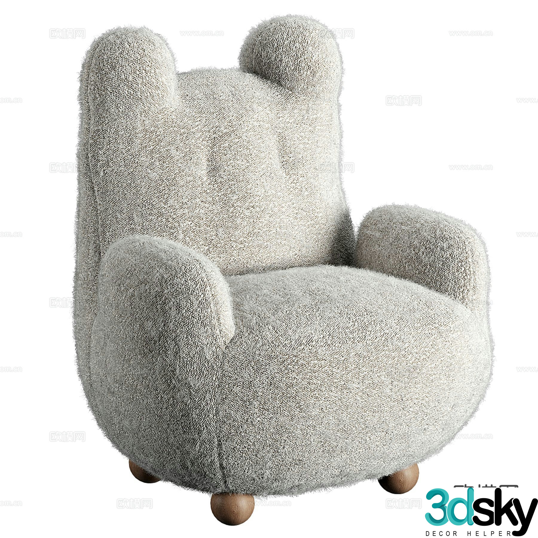 Bear single sofa 3d model