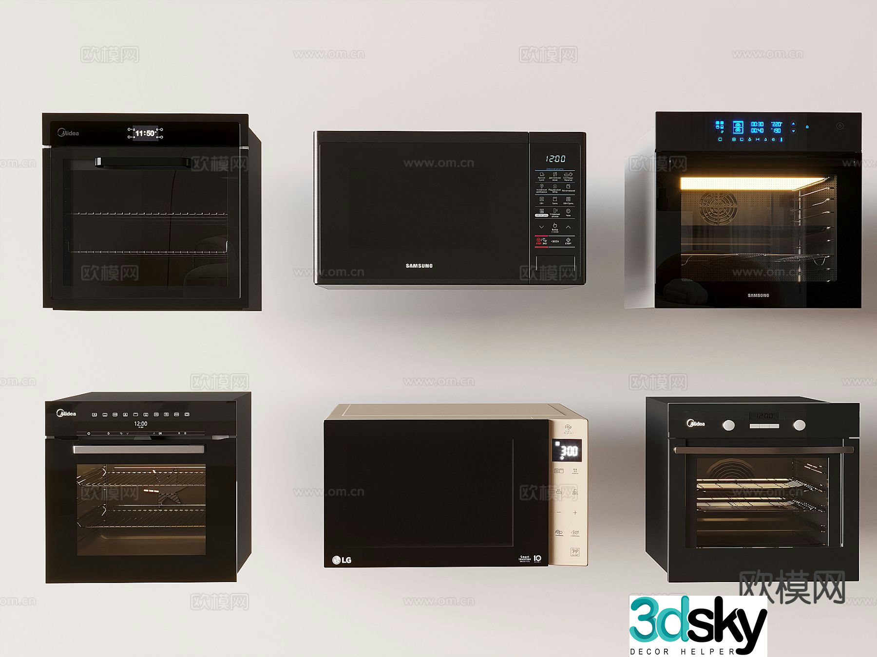 Microwave Oven Kitchen Appliances Smart Home Appliances 3D Model