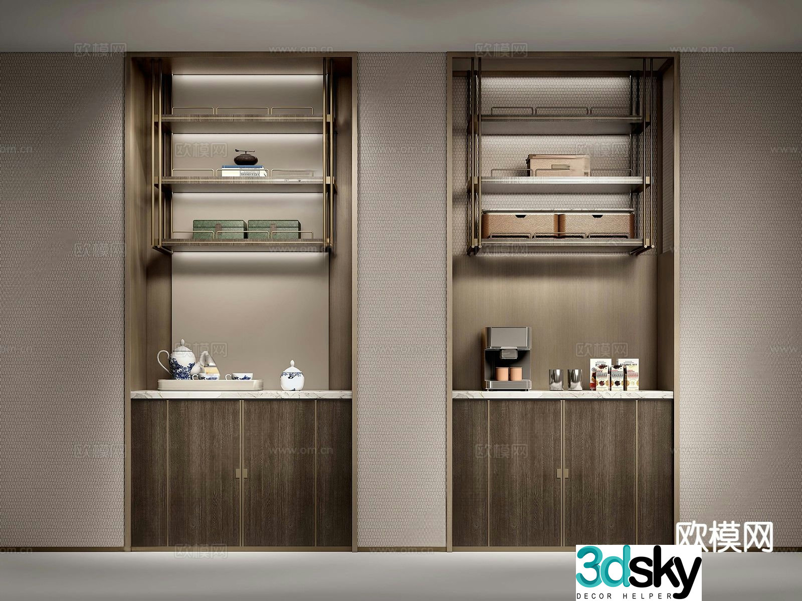 Hotel sideboard water bar cabinet tea cabinet 3D model