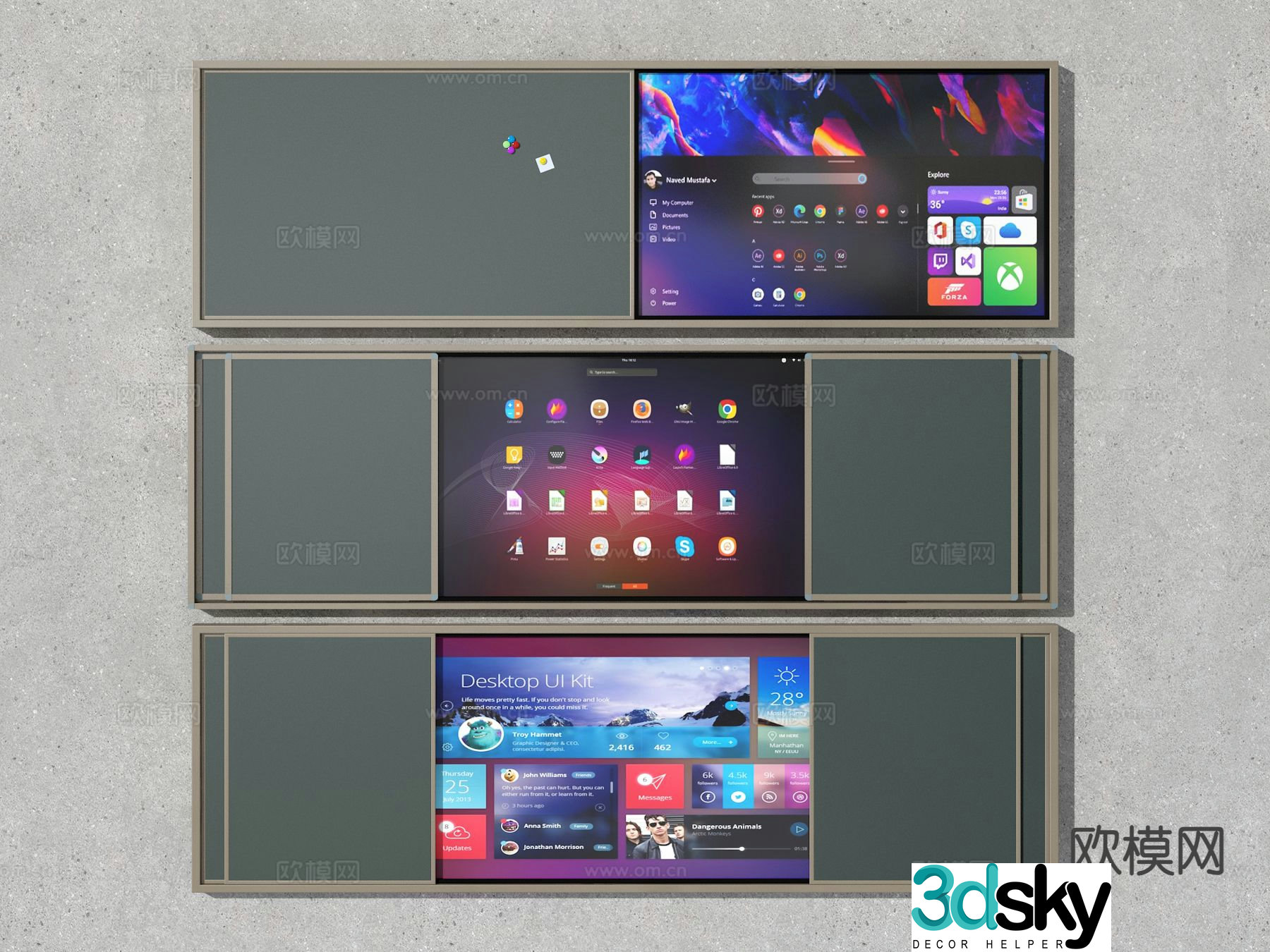 smart screen blackboard smart teaching screen 3d model