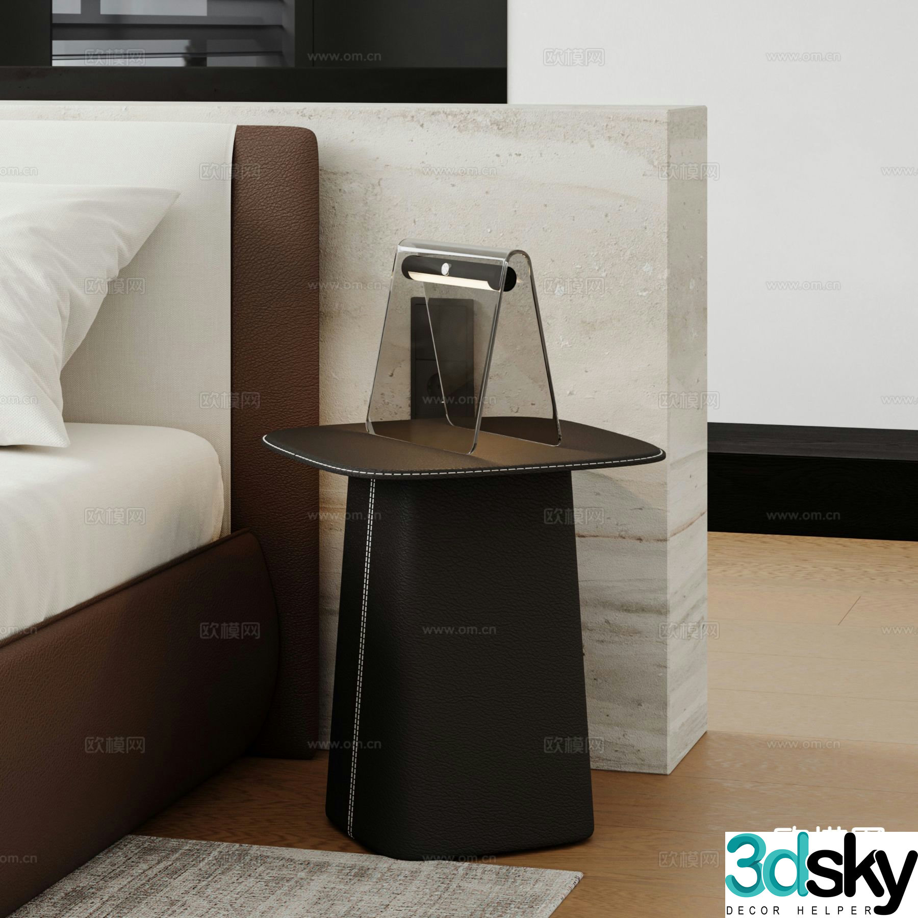 Italian bedside table 3d model