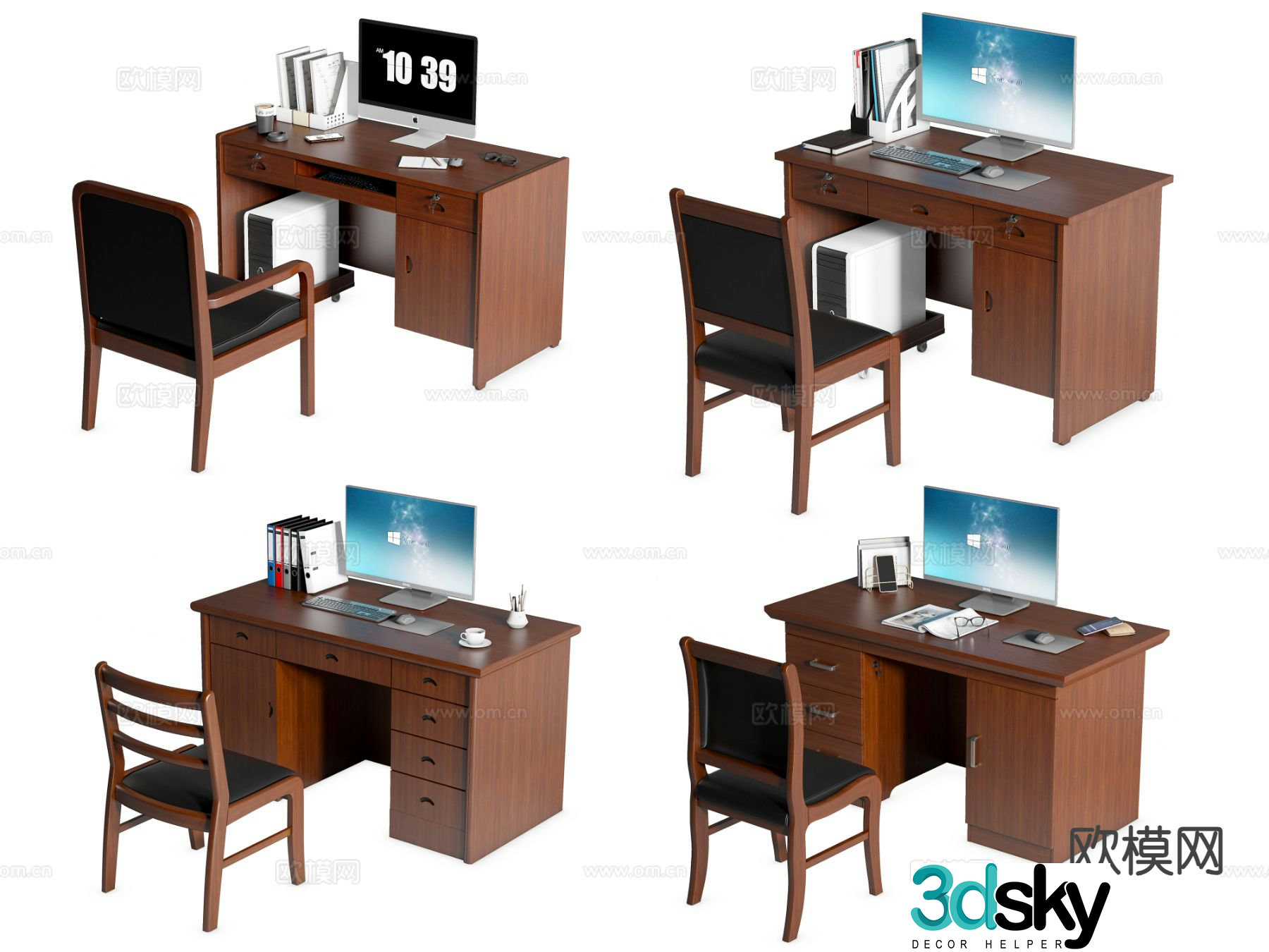 Modern party and government tables and chairs government office desks employee tables and chairs 3D model