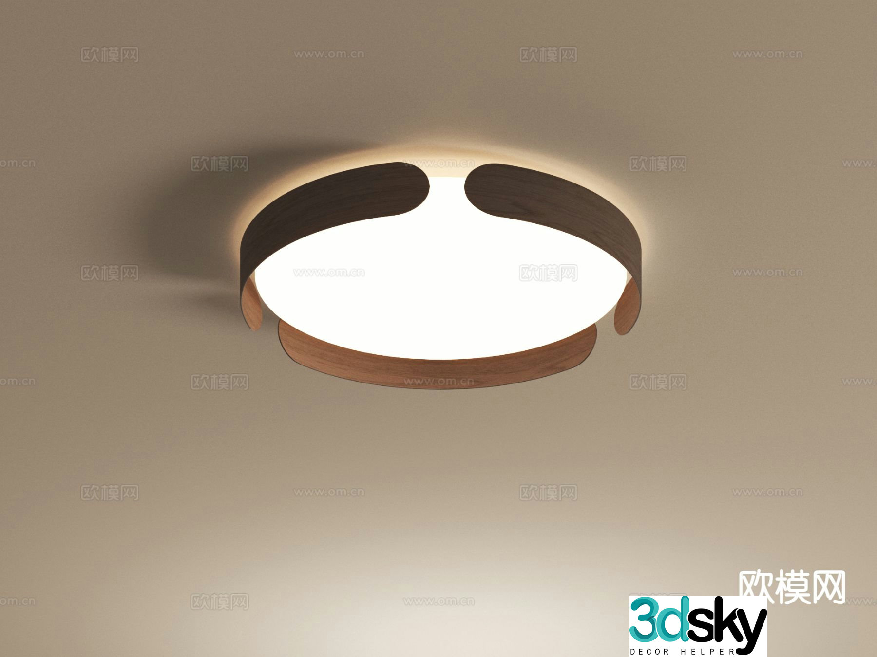 Medieval style ceiling lamp 3d model