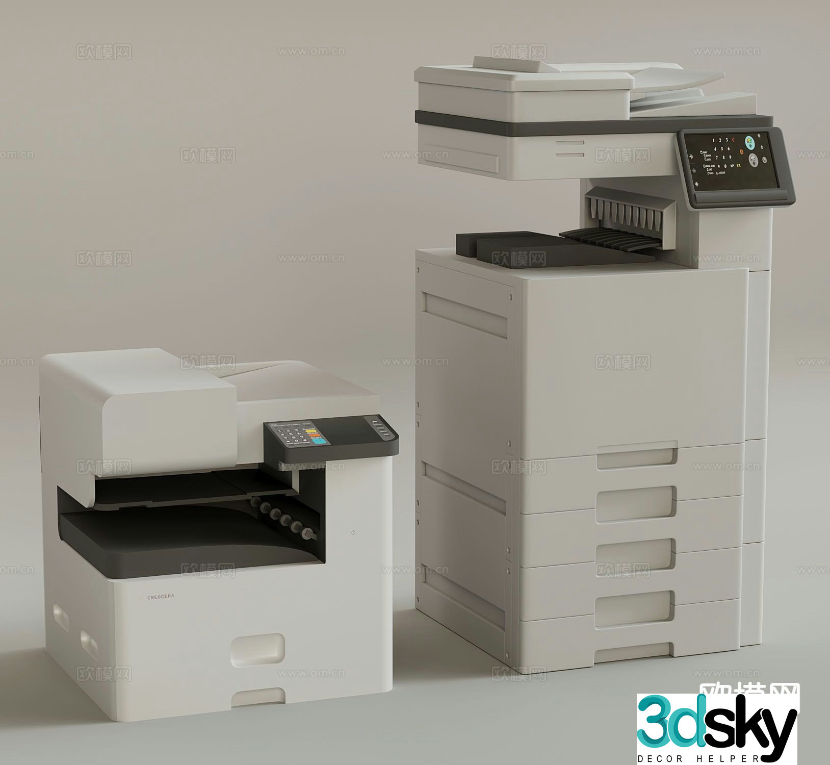 Modern smart printer copier 3d model