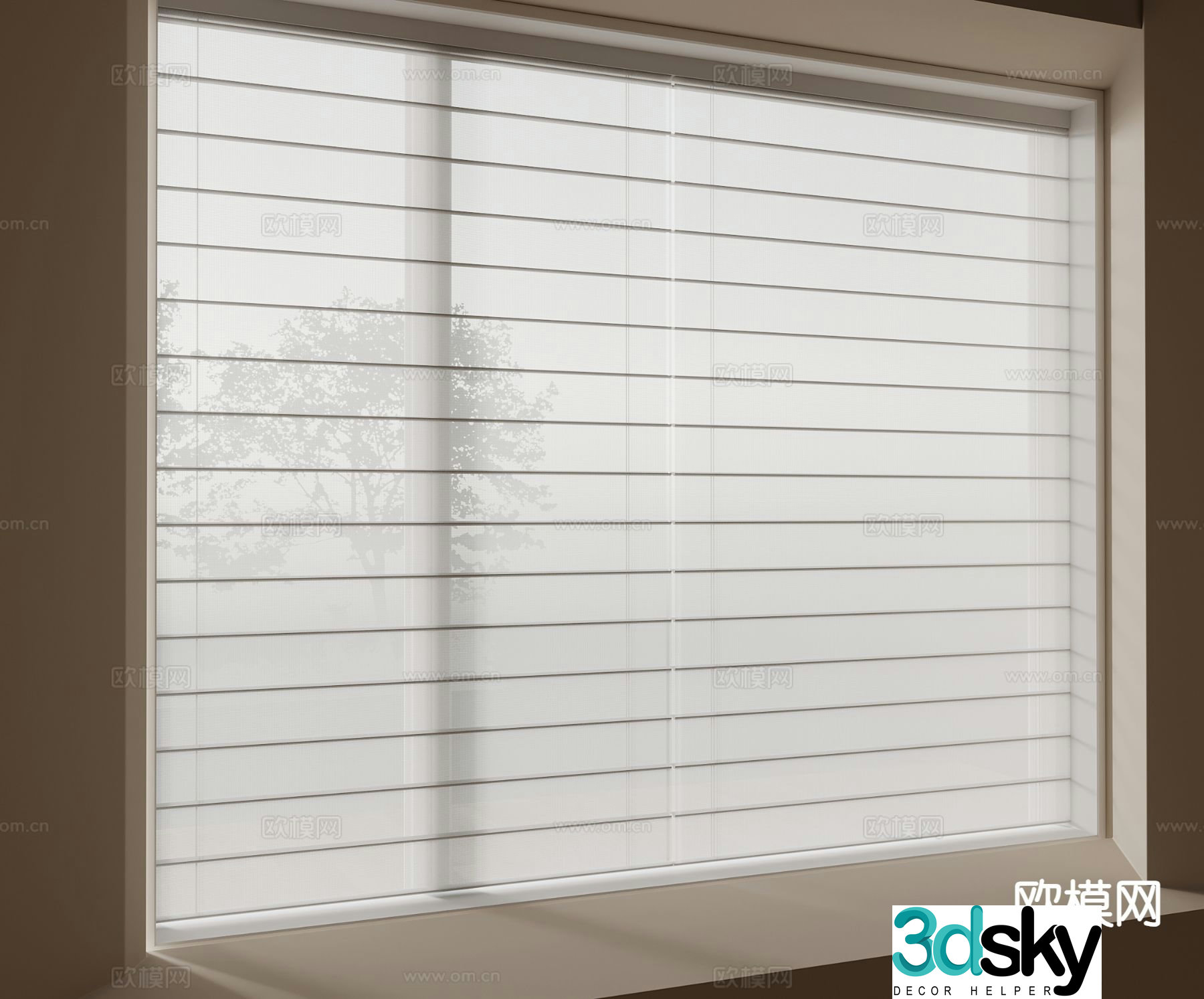 Shangri-La Curtain Venetian Curtain 3D Model