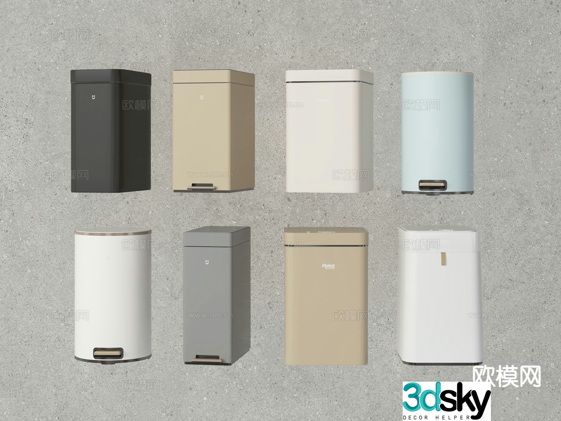Trash bin 3d model