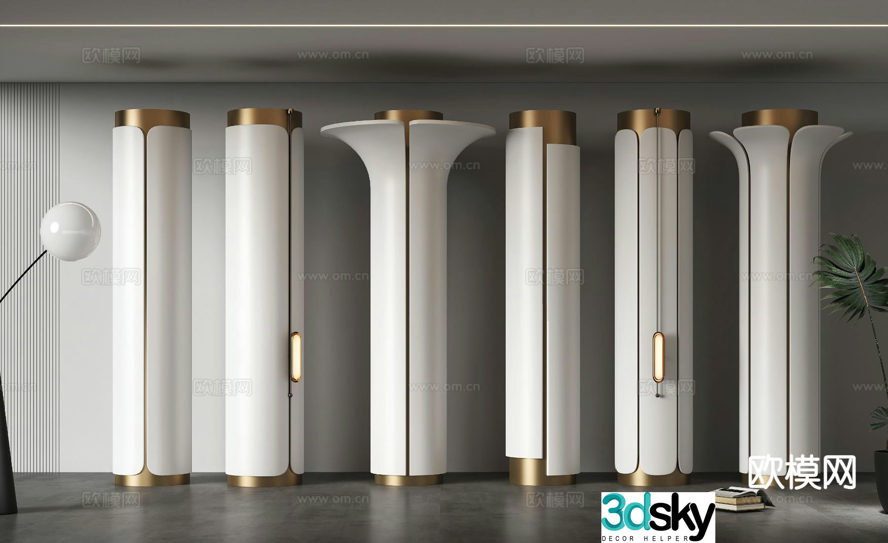 Modern decorative columns columns 3D model