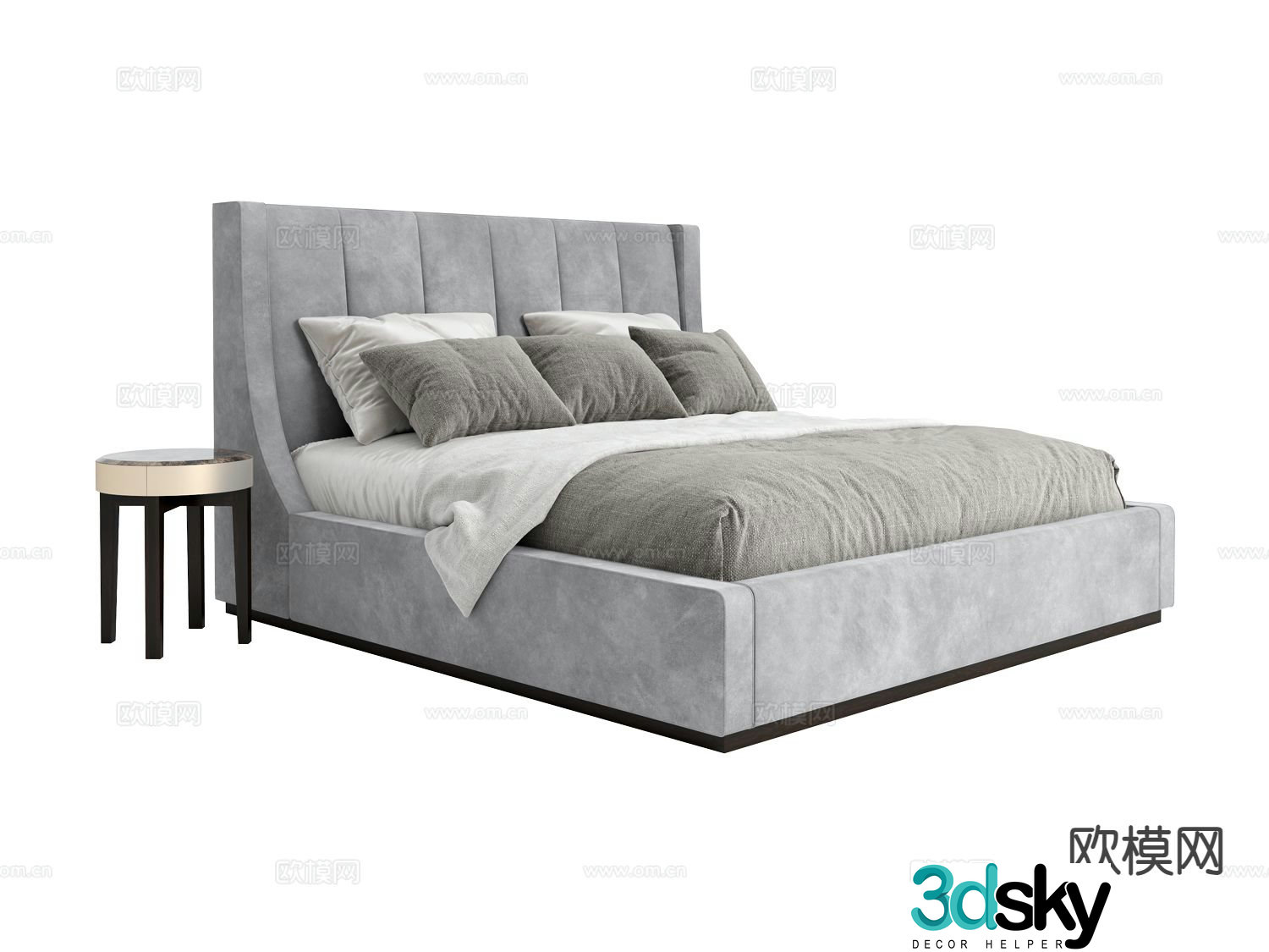 Longhi-KUBRICK double bed 3d model