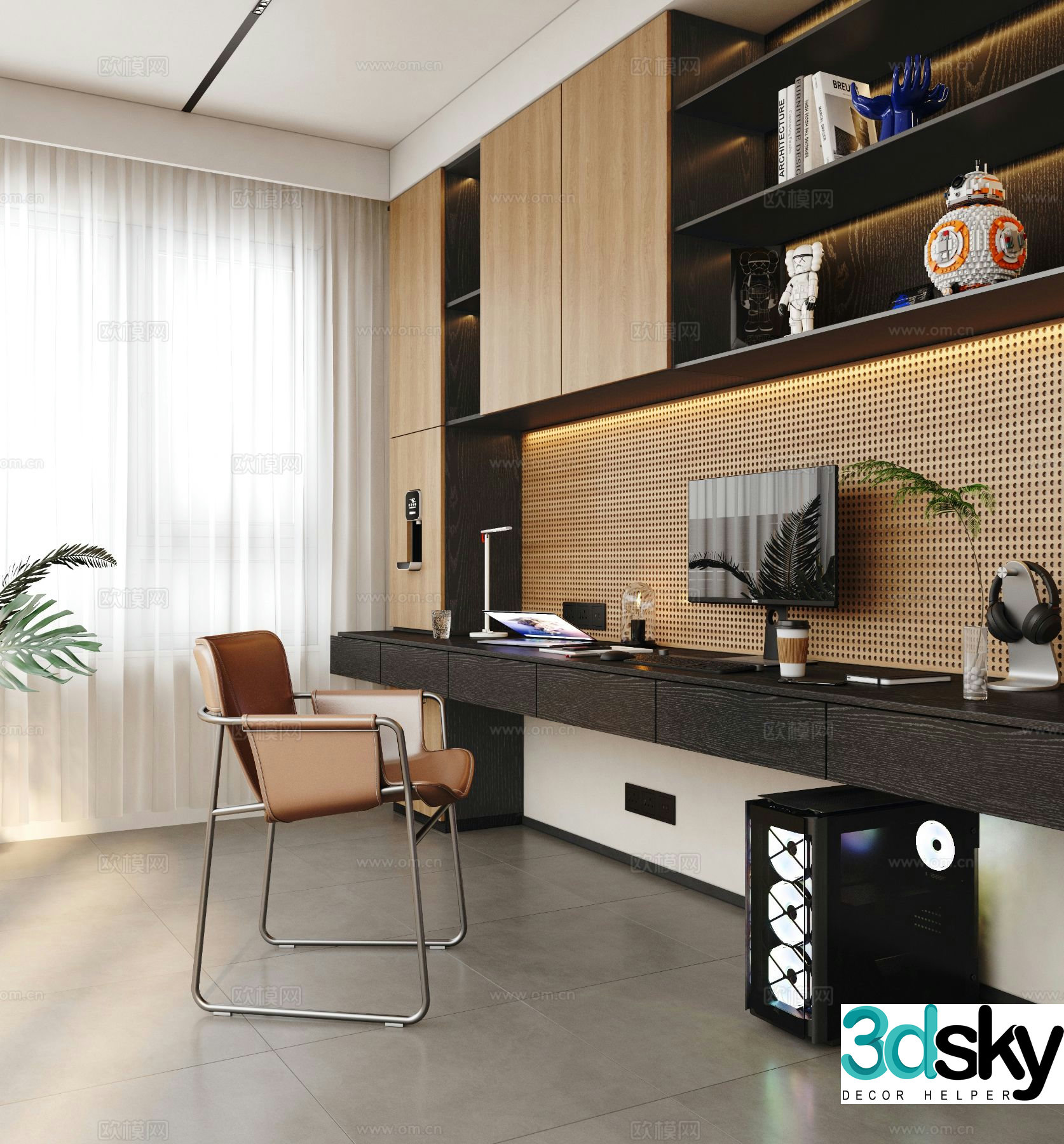 Modern desk 3d model
