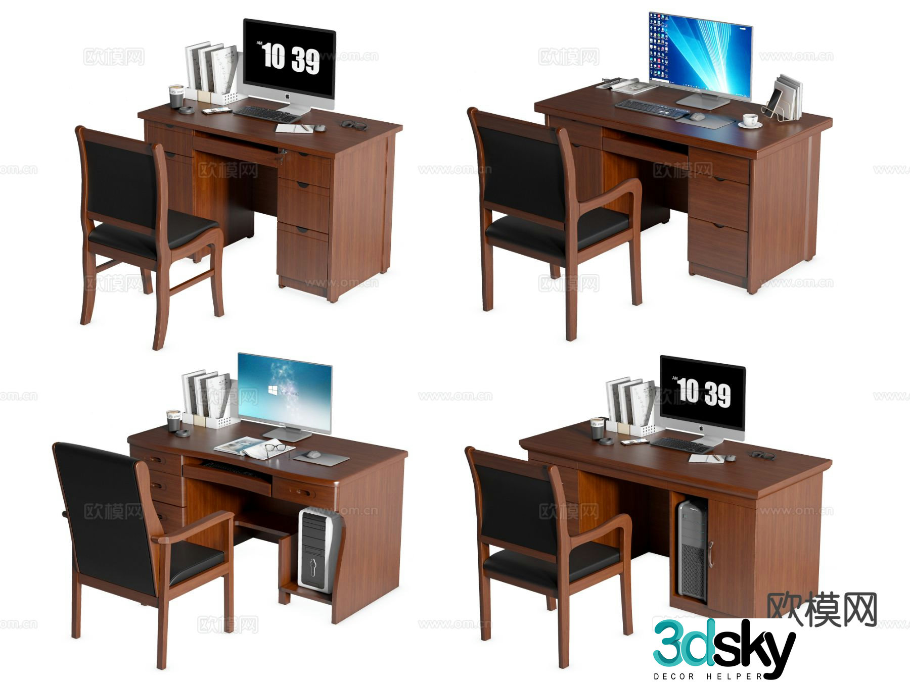 Modern party and government tables and chairs government office desks employee tables and chairs 3D model