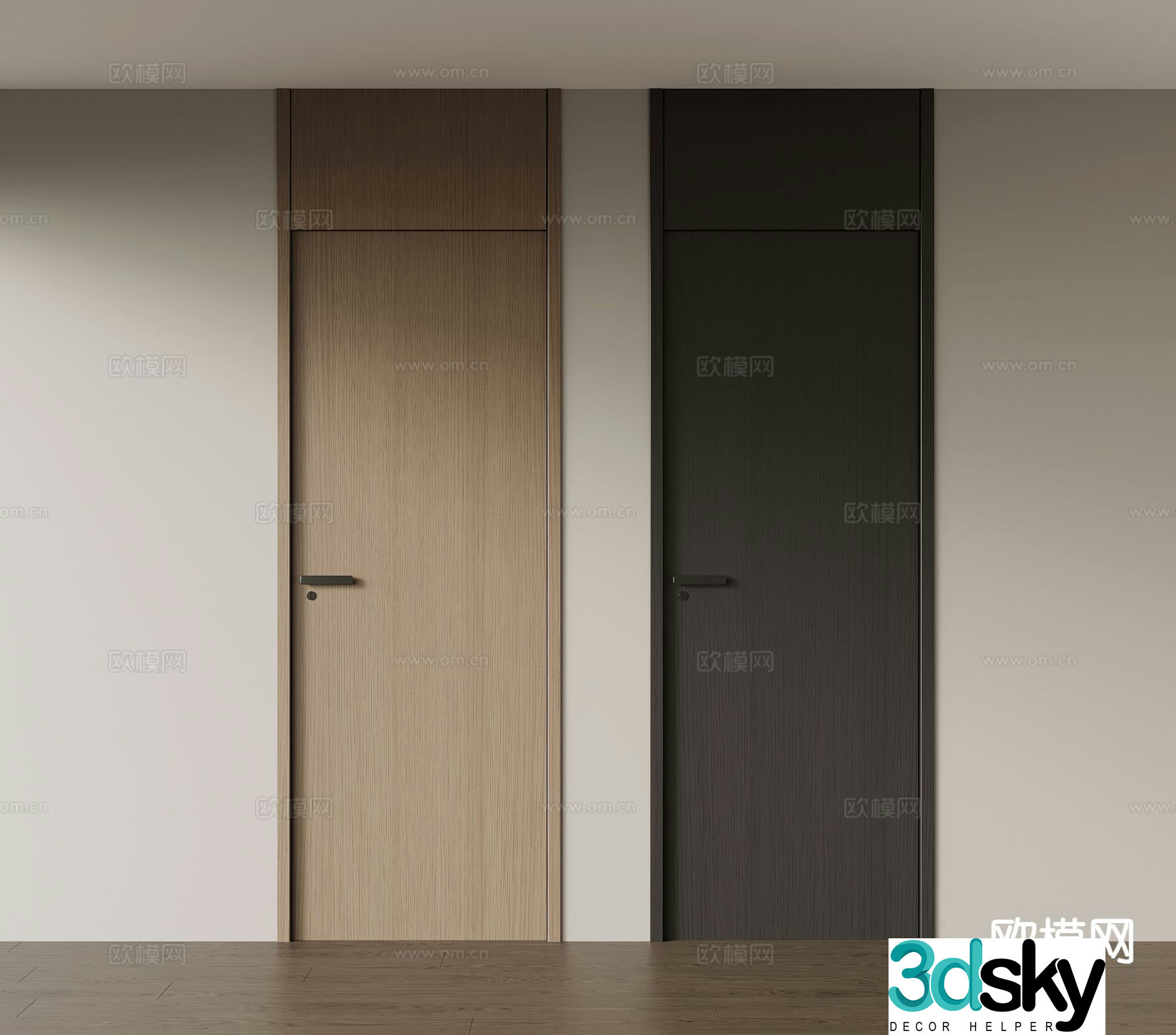 Italian door Single-open door Indoor door Open ceiling door 3D model