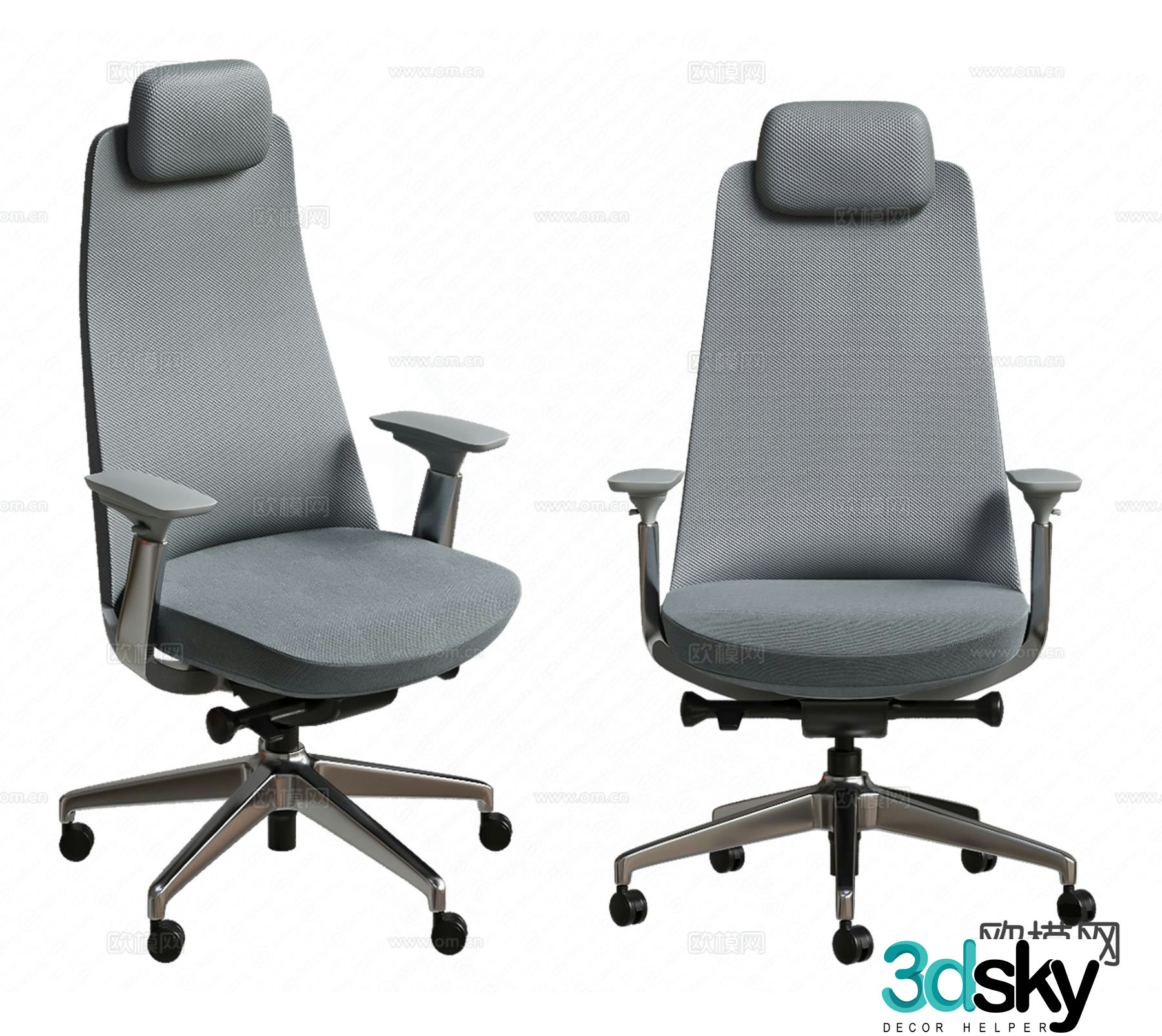 Modern office chair staff chair desk chair 3d model