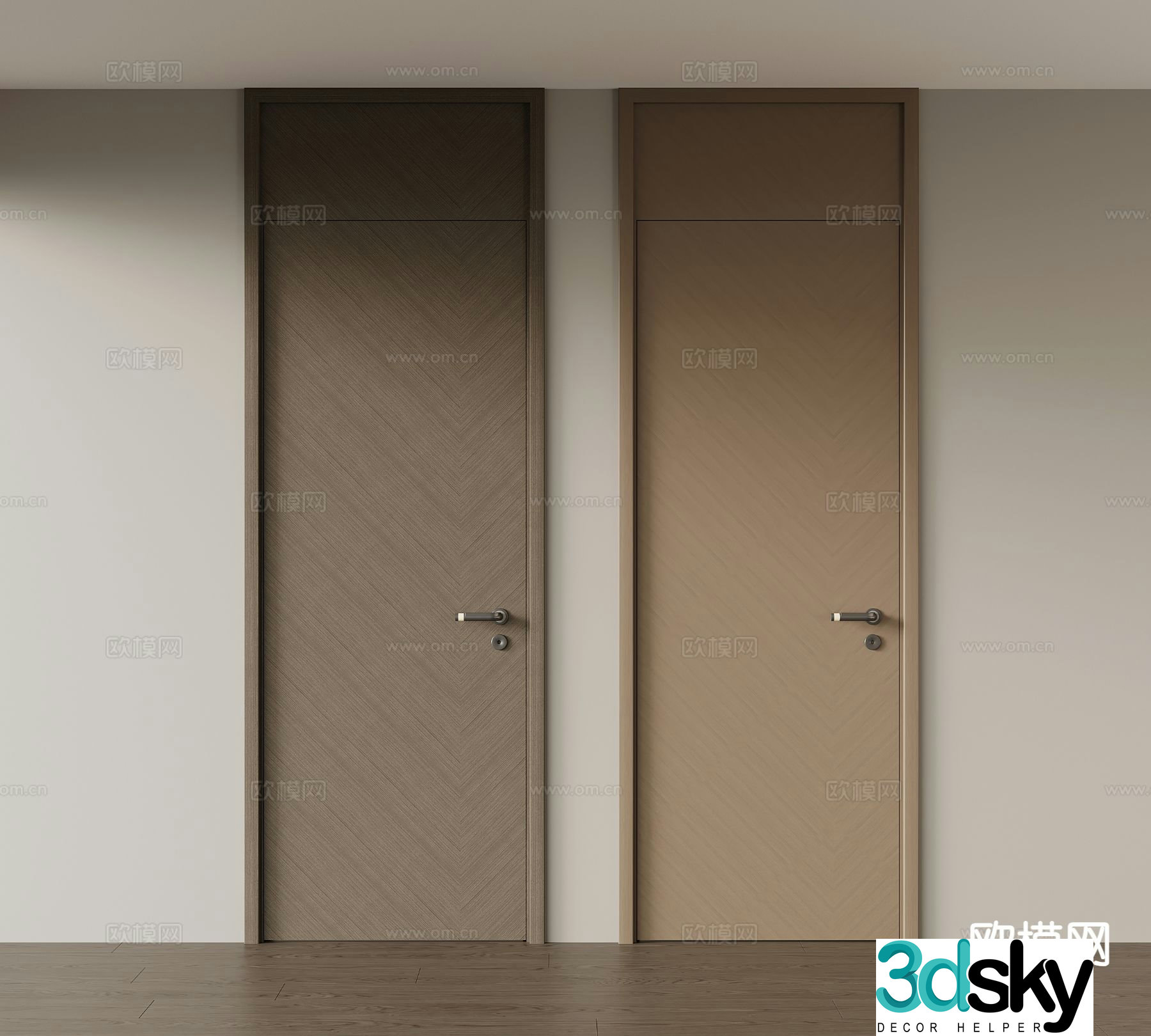 Italian entrance door single-open door interior door ceiling door 3D model