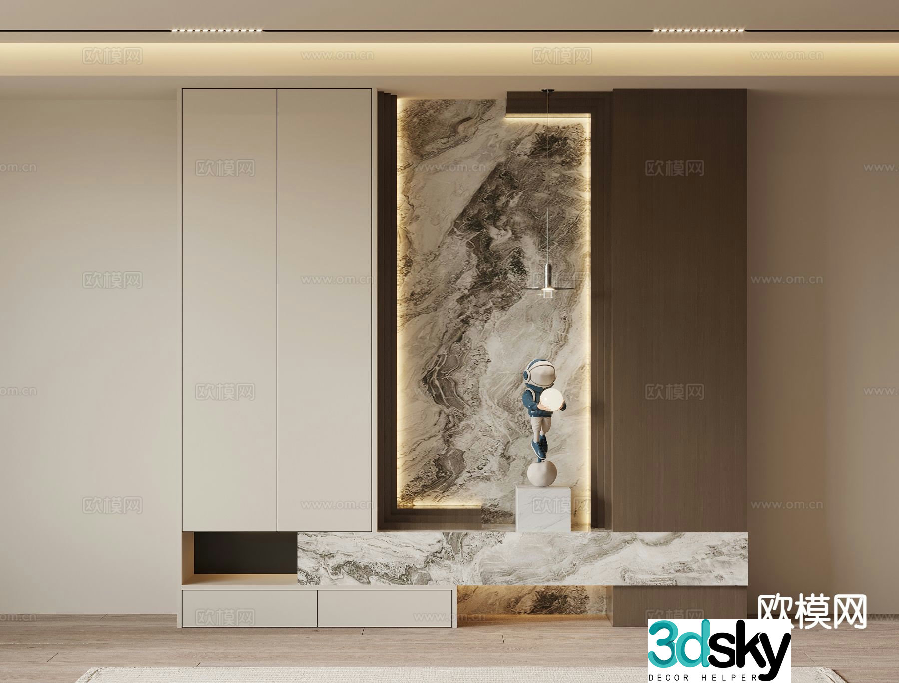 Modern entry shoe cabinet entrance shoe cabinet 3D model