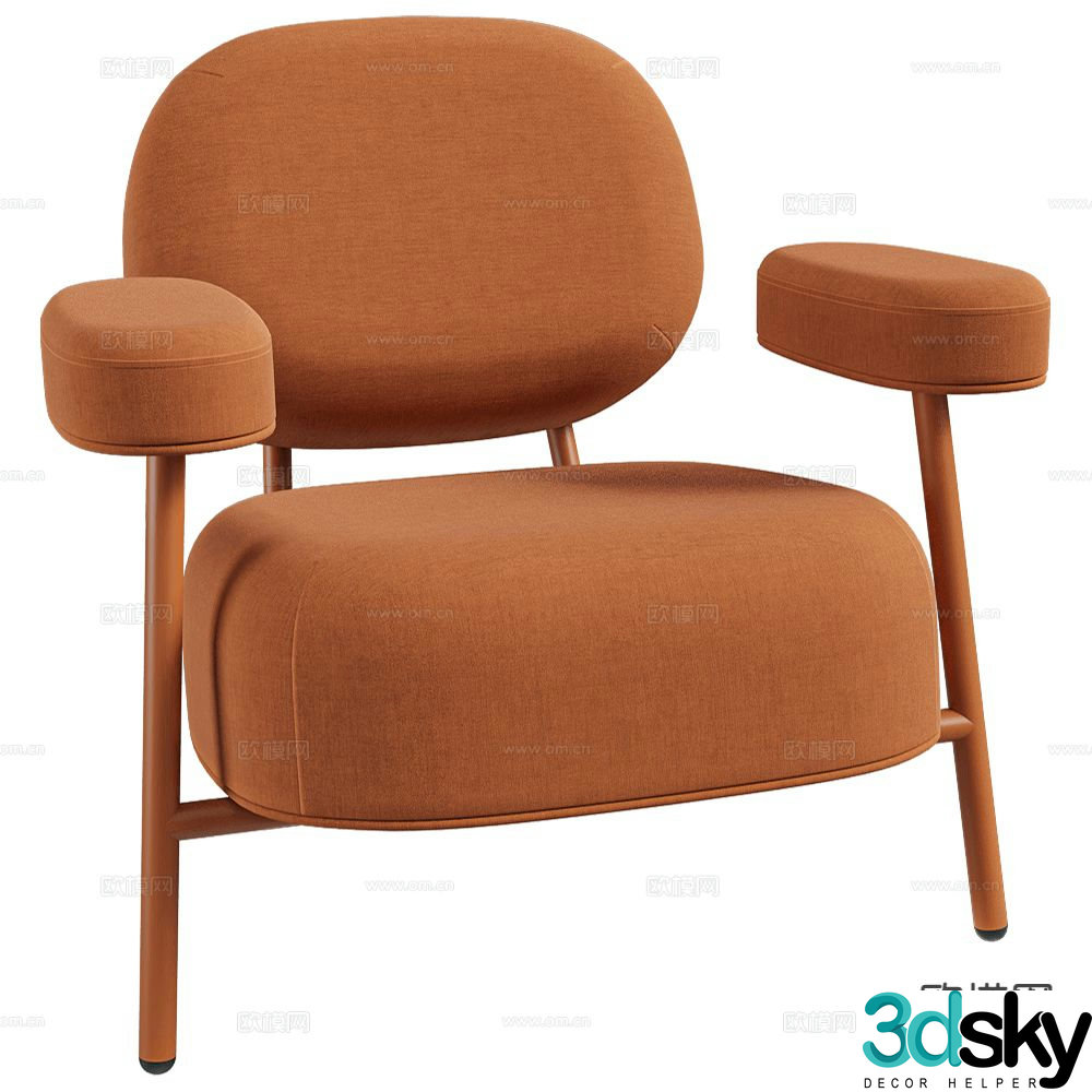 Delo chair sofa chair leisure chair 3d model