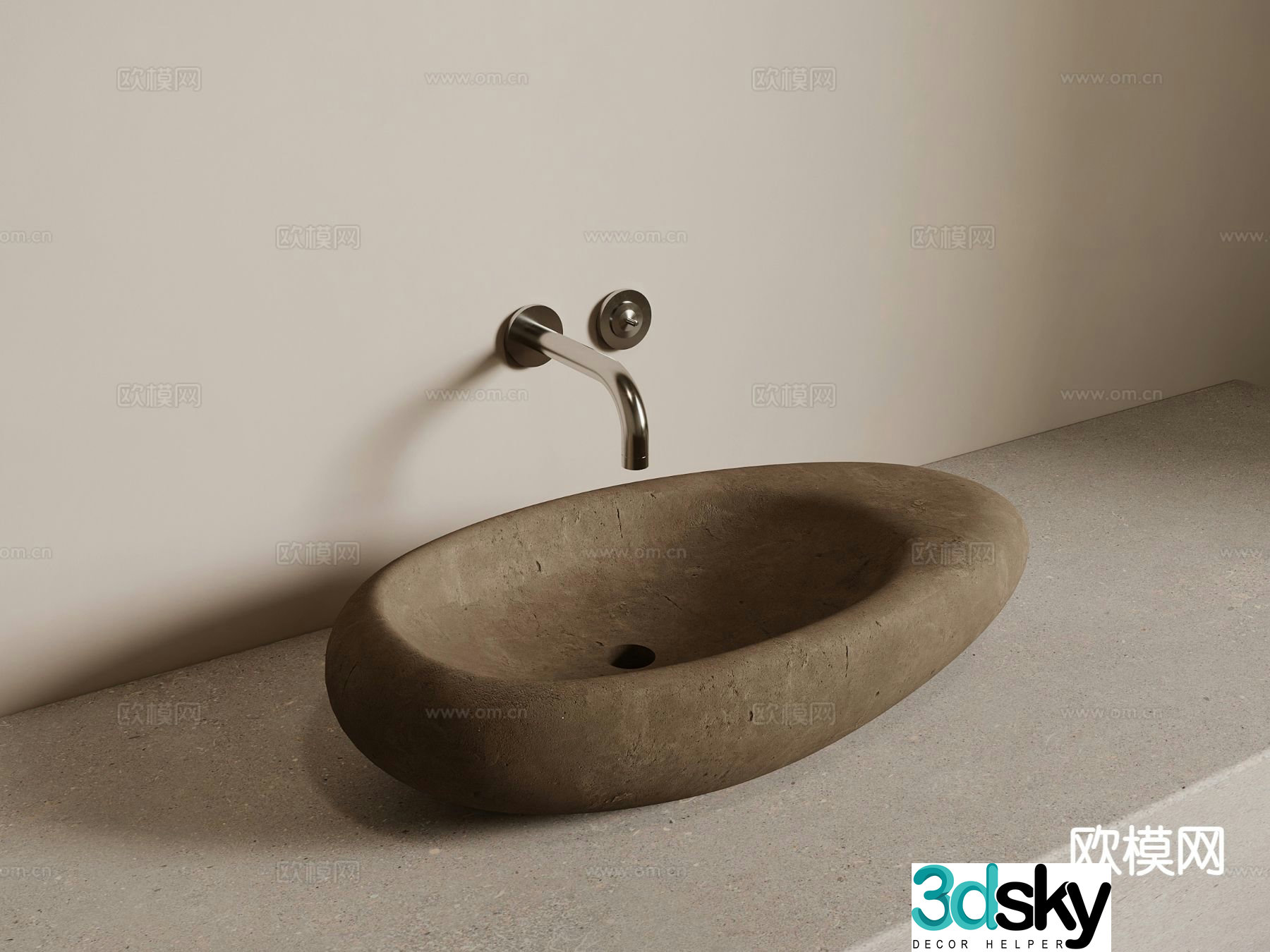 Wasabi Wash Basin Counter Basin Faucet 3D Model