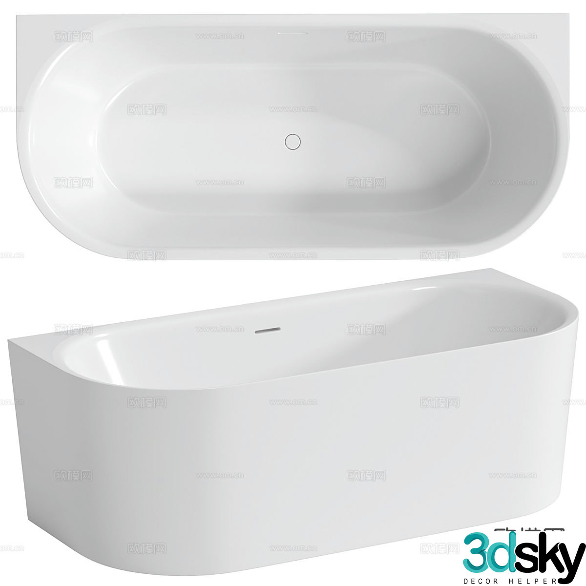 Modern bathtub 3d model