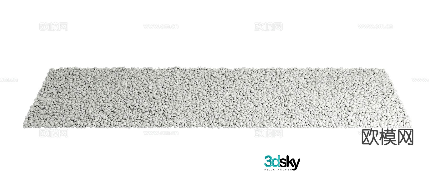 cobblestone stone gravel 3d model