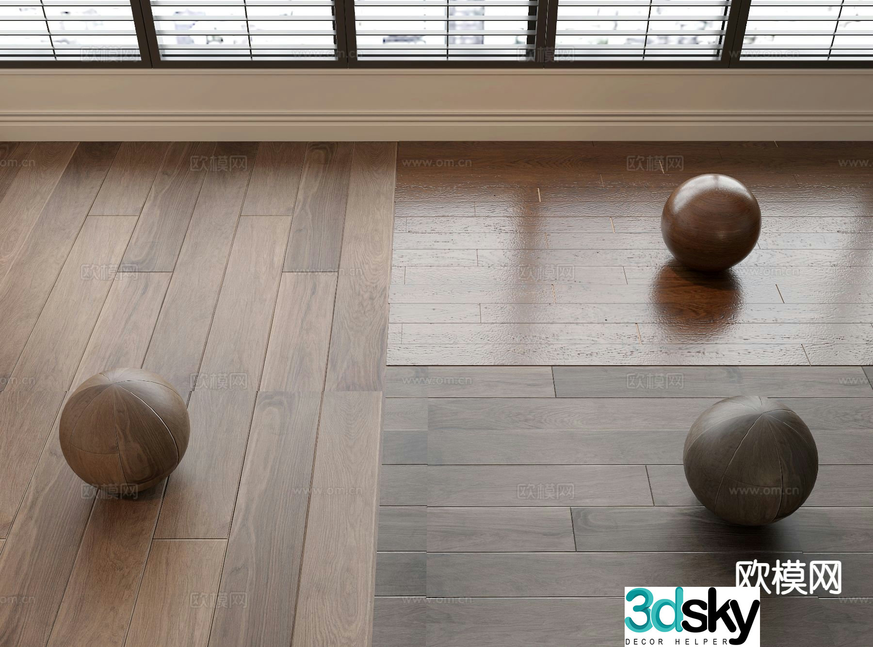 Modern wood flooring 3d model