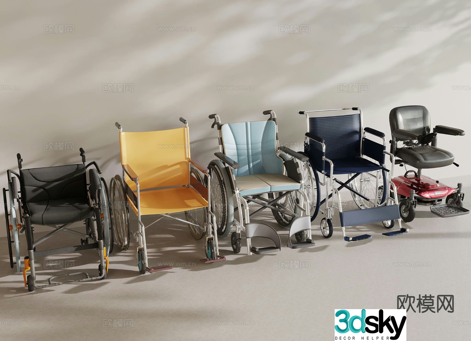 Wheelchair Electric wheelchair 3d model