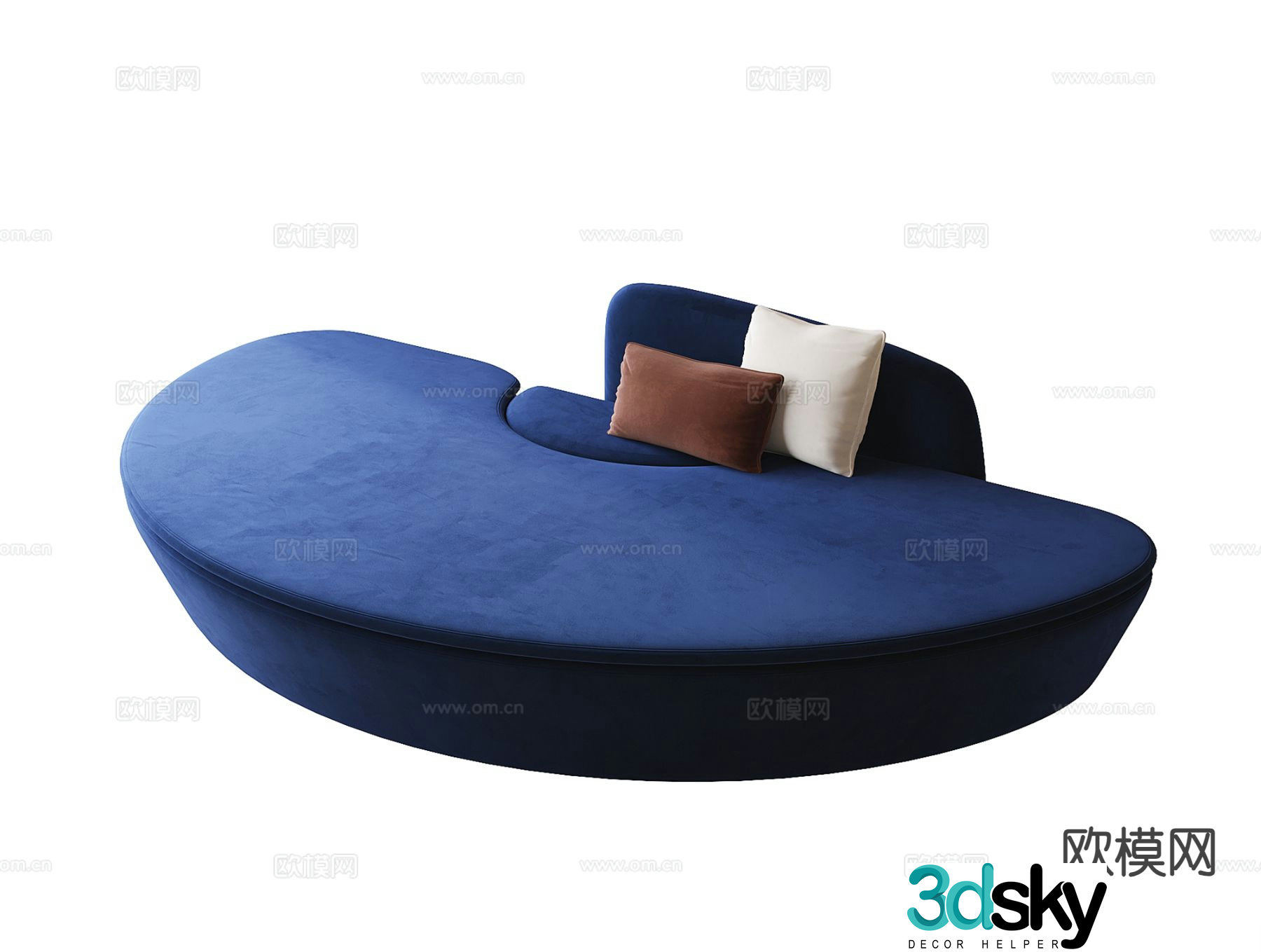 Modern special-shaped sofa semicircular sofa 3d model