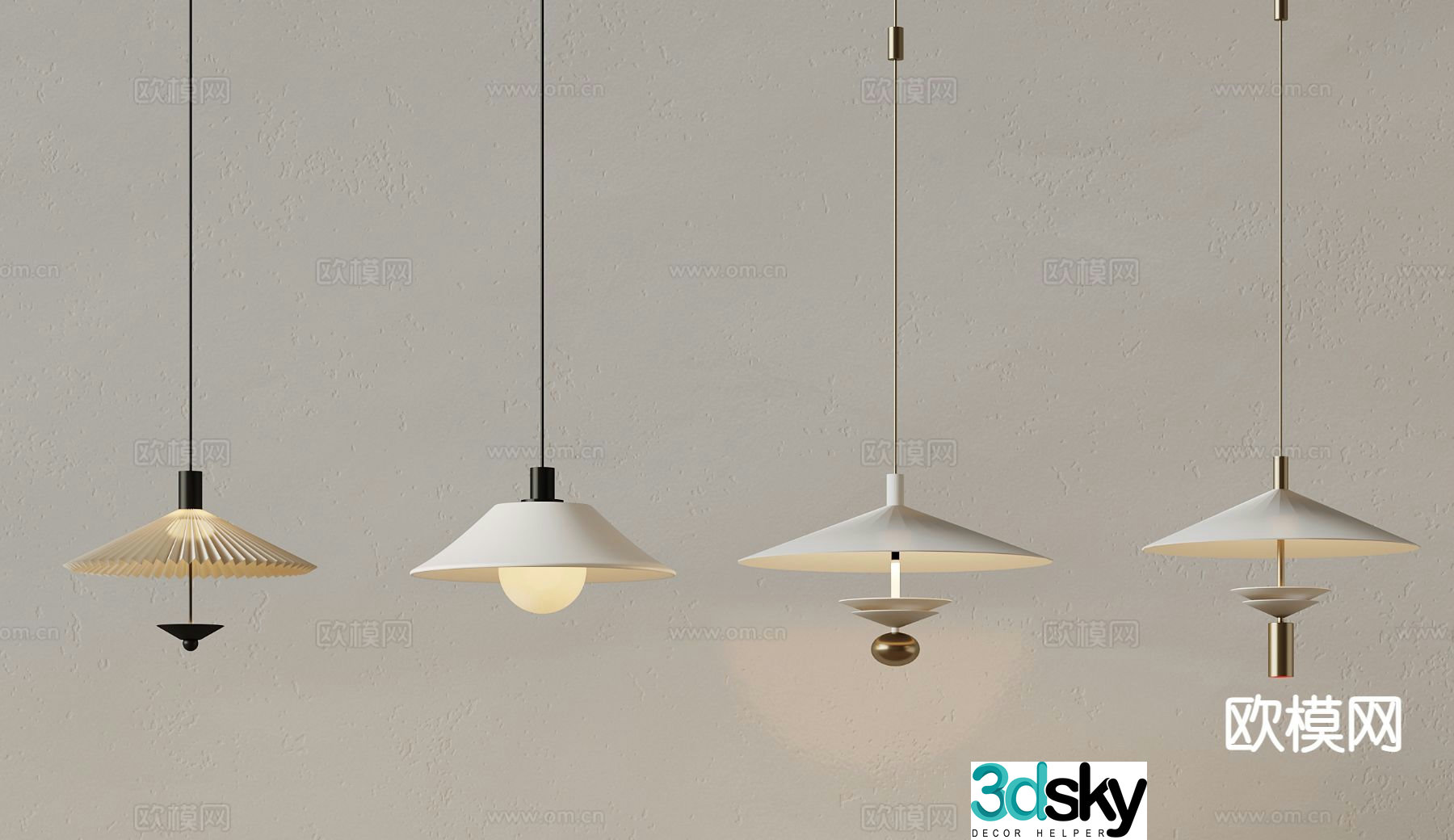 Modern small chandelier bedside chandelier 3d model