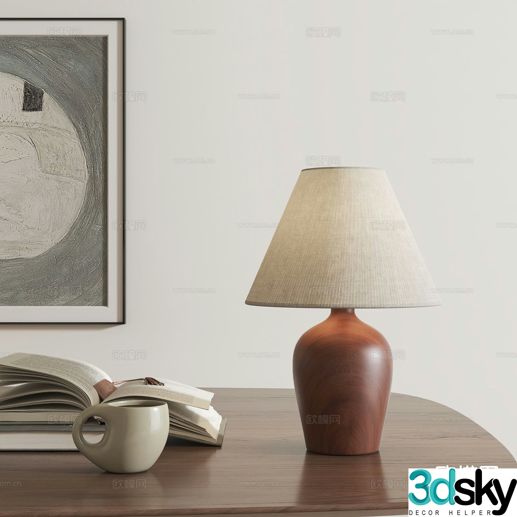 Wasabi retro desk lamp 3d model